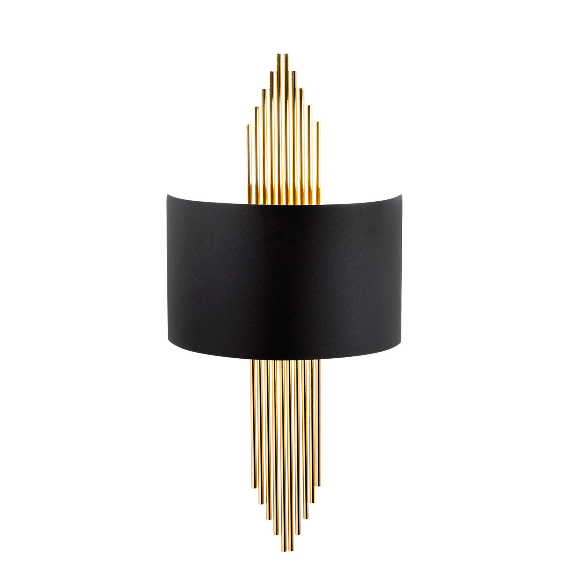 Verleihen Sie Ihrem Zuhause mit der Wandleuchte 616 von Opviq in Schwarz und Gold einen Hauch von Luxus und zeitloser Eleganz.