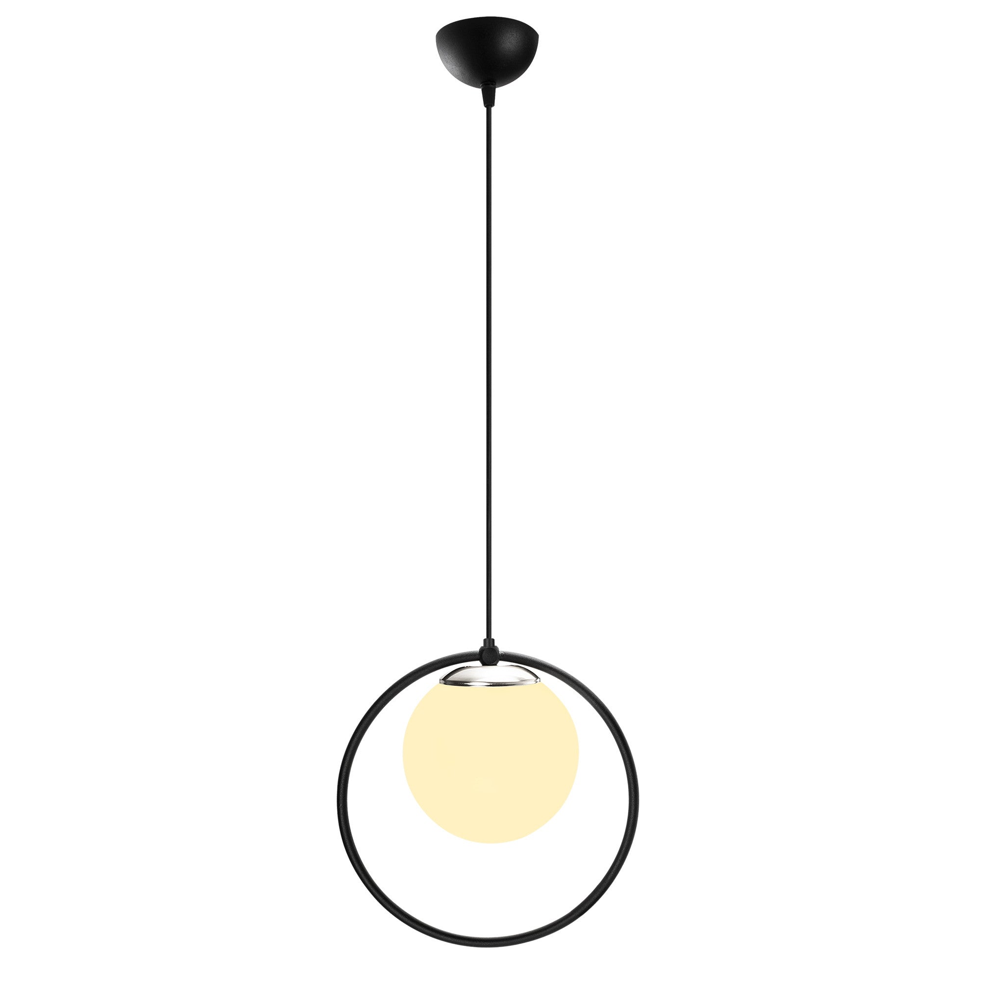 Die Dolunay Pendelleuchte von Opviq kombiniert modernes Design mit eleganter Funktionalität. Ihr stilvolles schwarz-weißes Farbschema macht sie zur idealen Wahl für jedes Interieur.