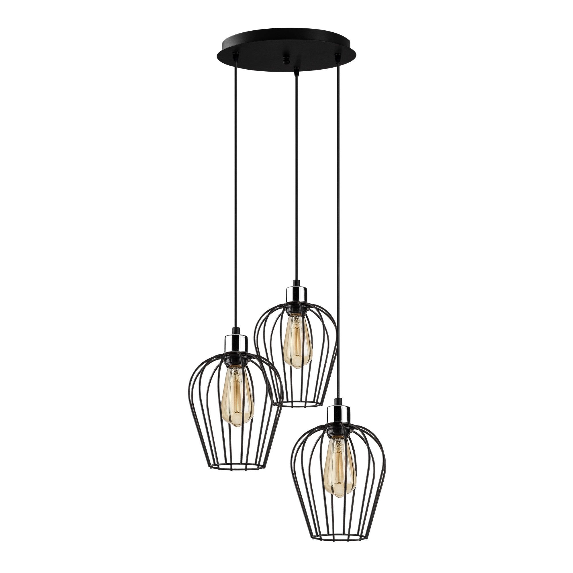 Verleihen Sie Ihrem Zuhause mit der Tel Pendelleuchte von Opviq in Schwarz einen Hauch von industriellem Flair und zeitloser Eleganz.