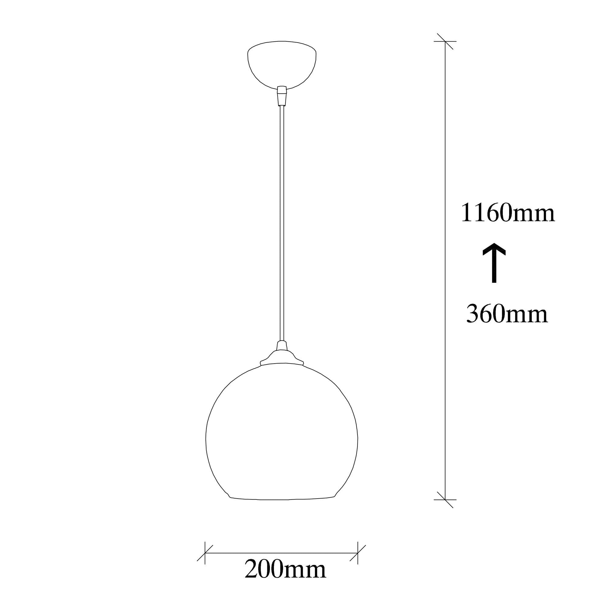 Elegante Camini Pendellampe in Schwarz und Honig, ideal für stimmungsvolle Beleuchtung und moderne Wohnräume.