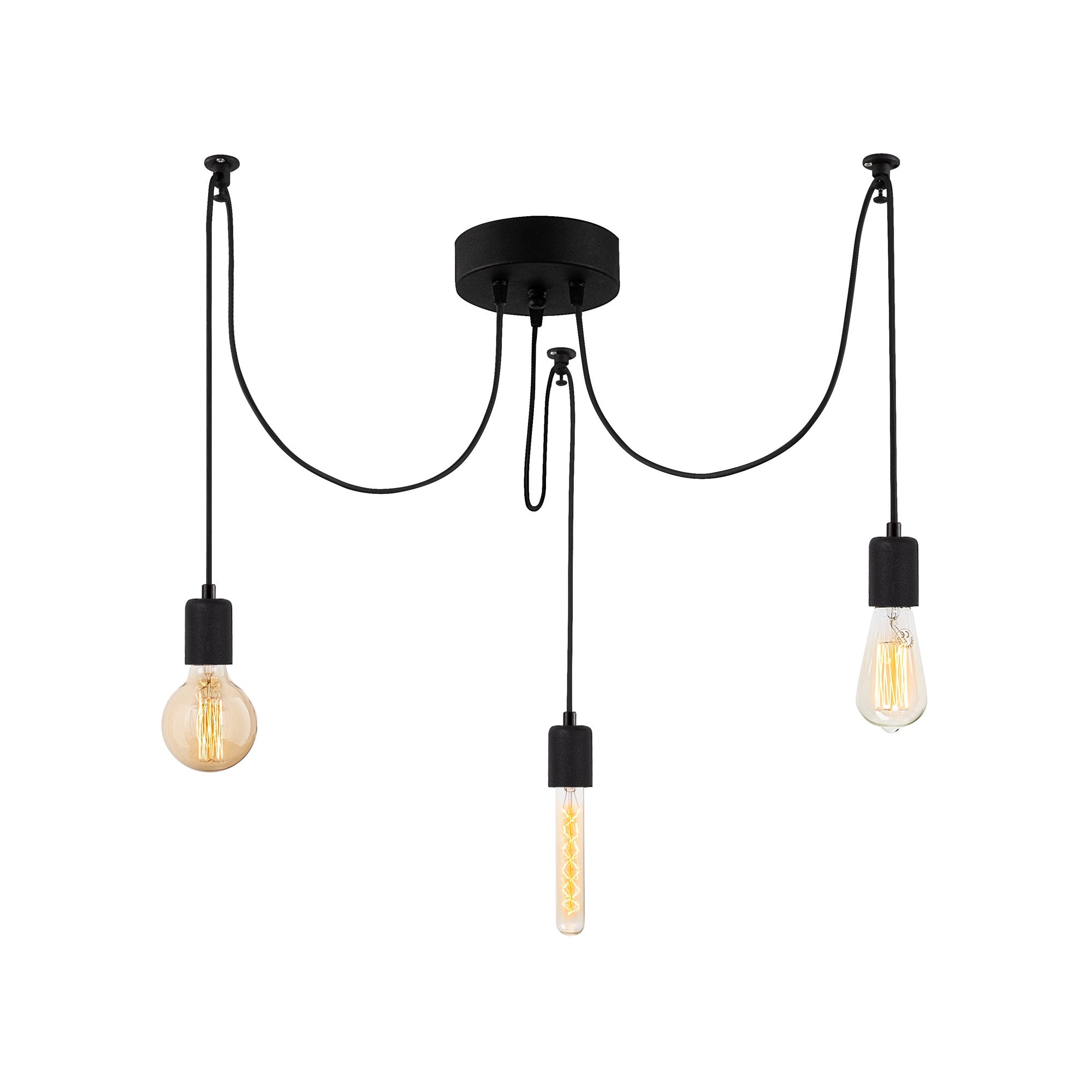 Die Kabluni Pendelleuchte von Opviq besticht durch ihr modernes Design und die elegante schwarze Farbe. Ideal für stilvolle Akzente in Ihrem Zuhause!