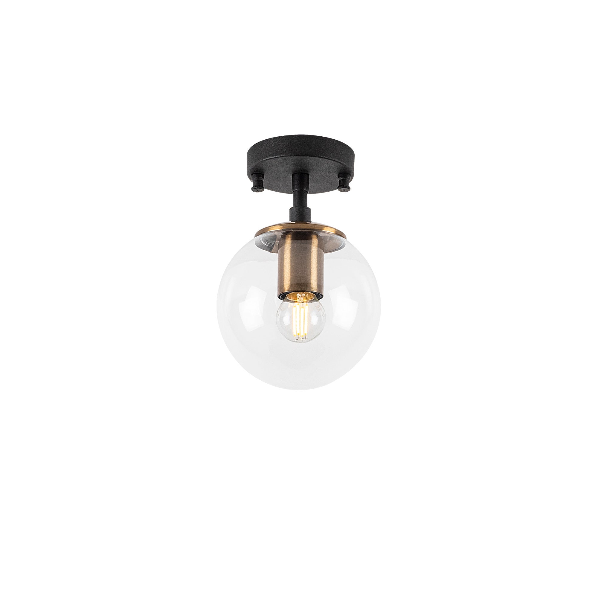 Stilvolle Atmaca Deckenlampe in Schwarz mit antikem Finish, ideal für eine elegante Raumgestaltung und stimmungsvolle Beleuchtung.