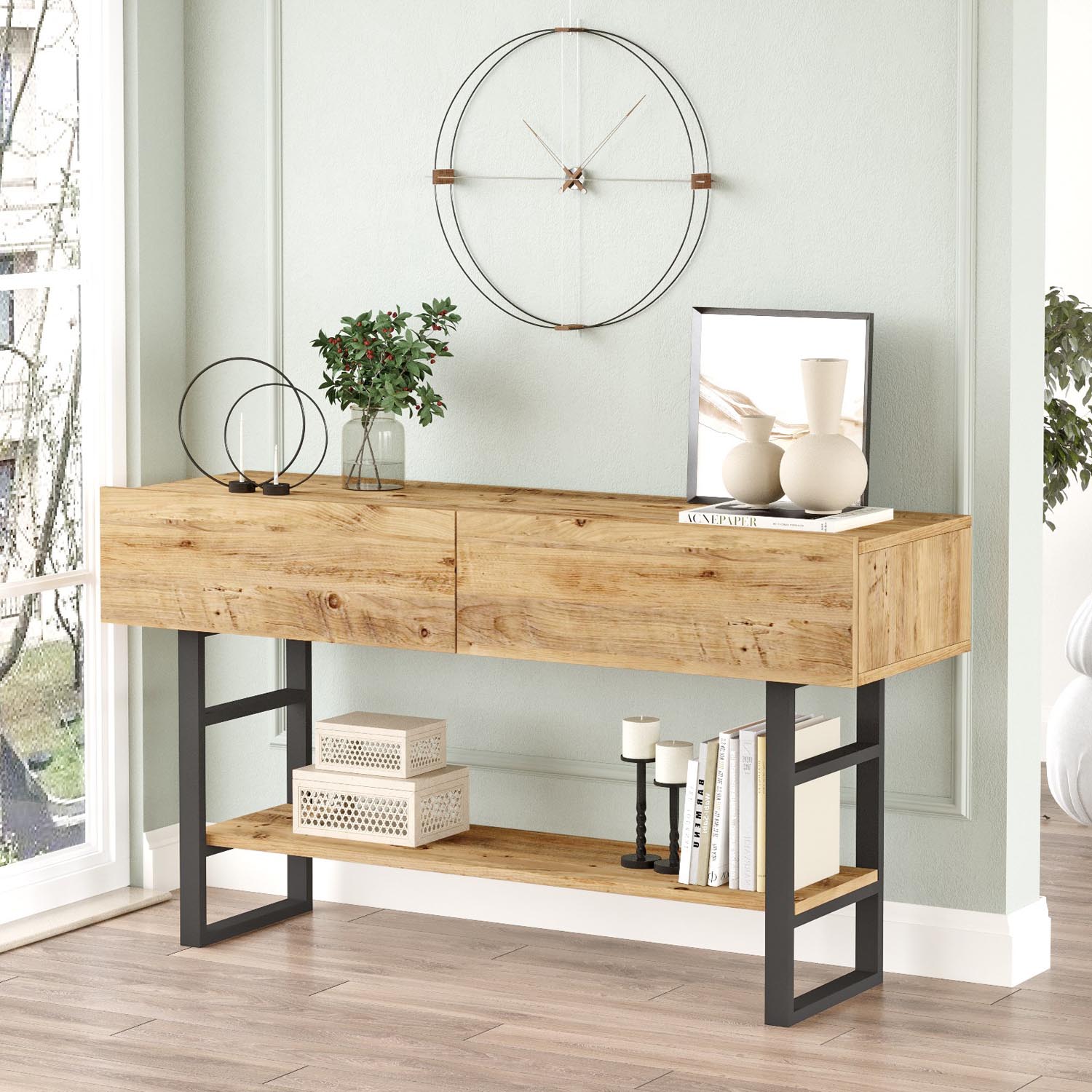 Gestalten Sie Ihren Flur mit der eleganten Ml23 Garderobe aus Atlantischer Kiefer von Hanah Home – funktional und stilvoll zugleich!