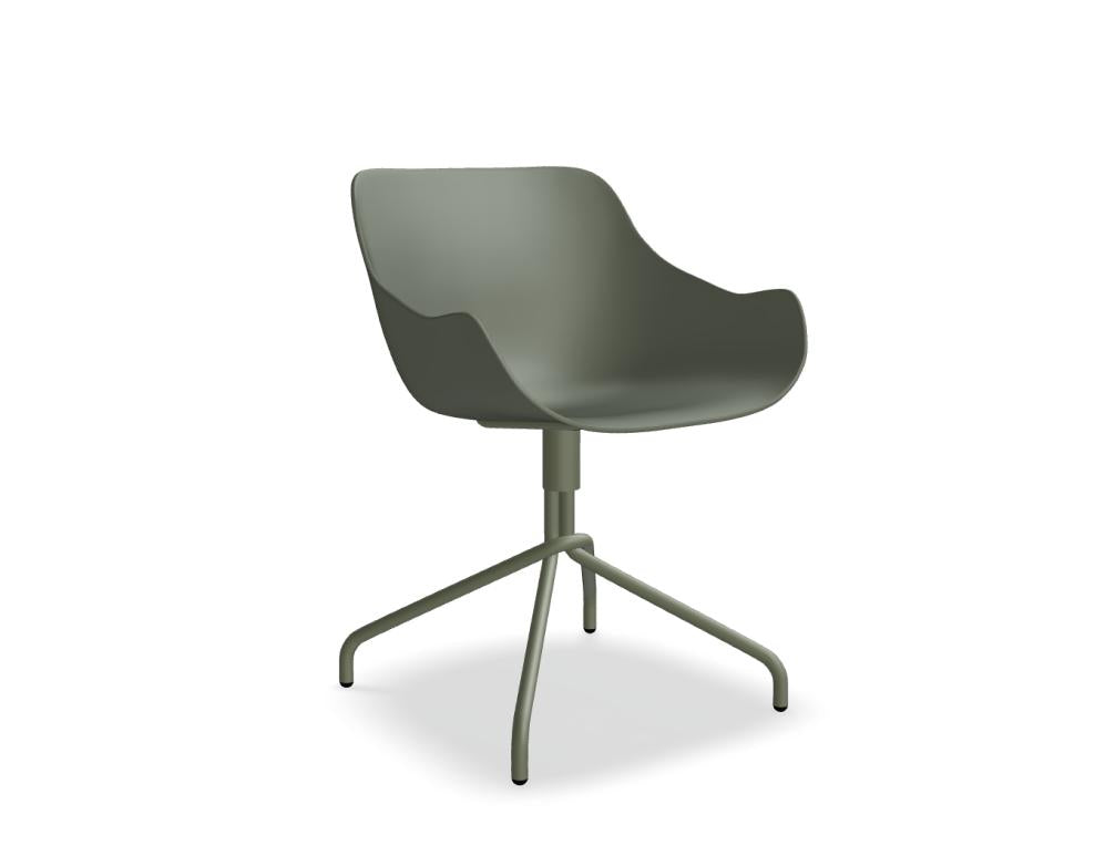Baltic Basic BL1P13 - Stuhl Drehbasis in Rot präsentiert im Onlineshop von KAQTU Design AG. Drehstuhl ist von Mdd