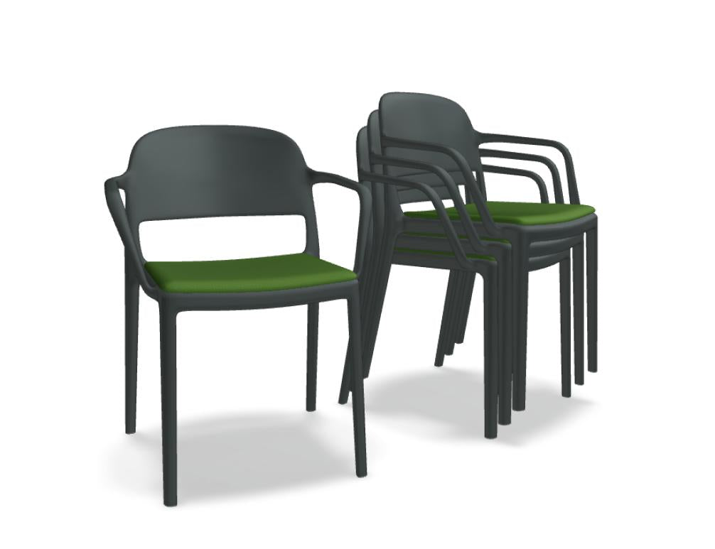 Blendy BNDT02 - Stuhl niedrig gepolstert in Anthrazit präsentiert im Onlineshop von KAQTU Design AG. Gartenstuhl ist von Mdd