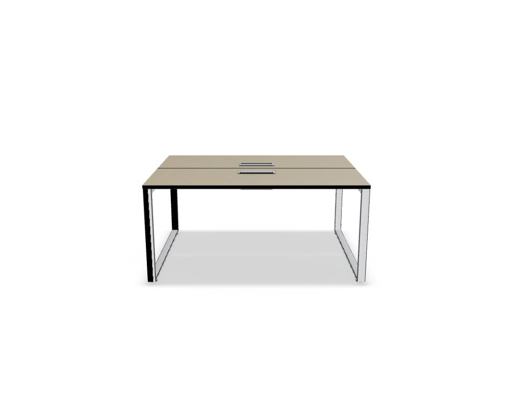 Ogi Q Bench BOQ56 - Doppelschreibtisch in Honigeiche präsentiert im Onlineshop von KAQTU Design AG. Schreibtisch ist von Mdd