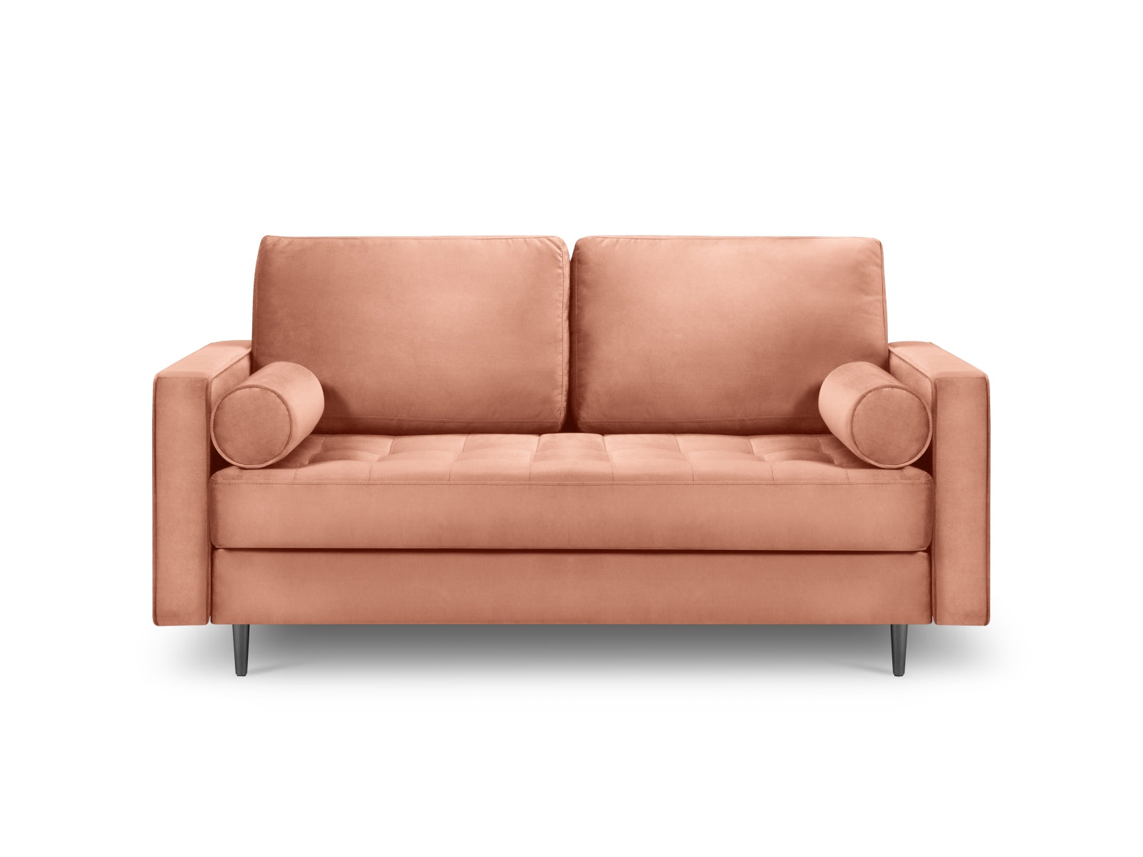Elegantes 2-Sitzer Sofa Aspen in einem modernen Pink-Ton, ideal für stilvolle Wohnräume und gemütliche Abende.