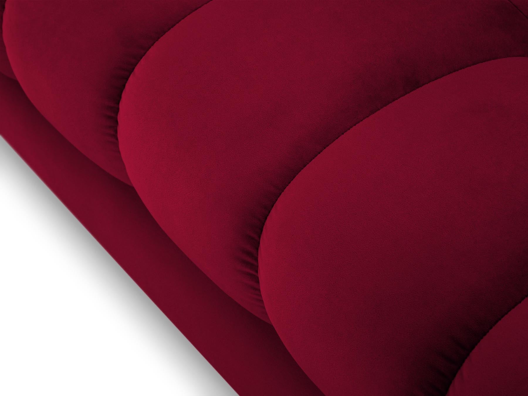 Modernes 2-Sitzer Sofa Bali in Red-Bluvel, perfekt für gemütliche Stunden und stilvolle Einrichtung, erhältlich bei KAQTU Design AG.