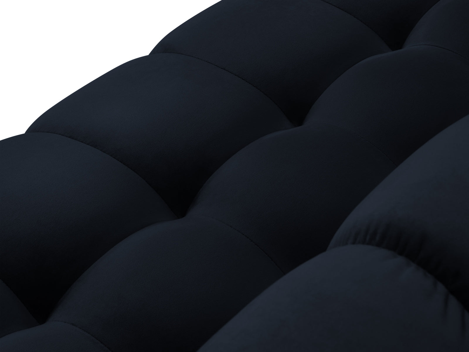 Stilvolles 2-Sitzer Sofa Bali in tiefblau, perfekt für zeitgemäße Einrichtungen, bietet hohen Sitzkomfort und ein modernes Ambiente.