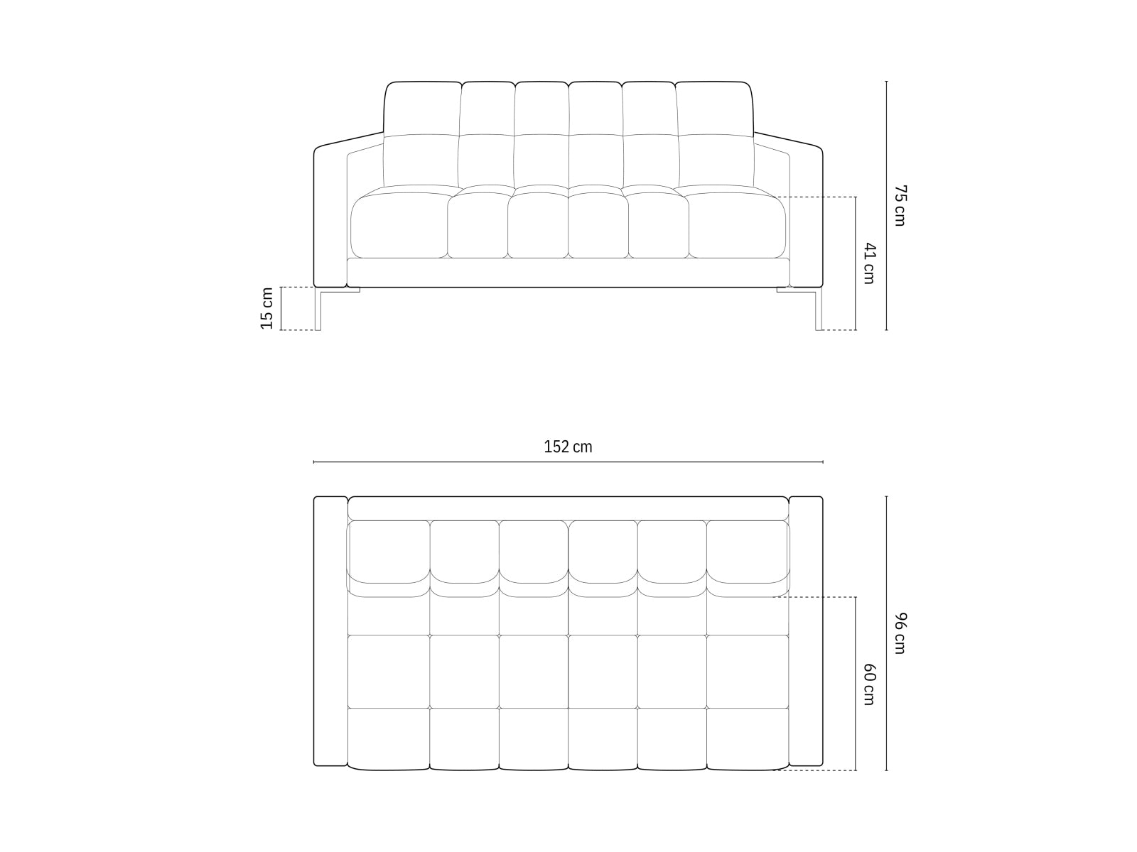 Modernes 2-Sitzer Sofa Bali in zartem Light Grey-Bluvel, perfekt für gemütliche und stilvolle Wohnambiente.