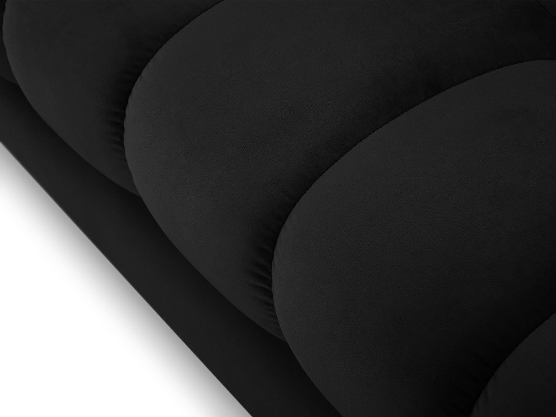 Stylisches 2-Sitzer Sofa Bali in edlem Black-Bluvel, perfekt für zeitgemäße Interiors und gemütliche Abende. Ein Highlight für Ihr Zuhause.
