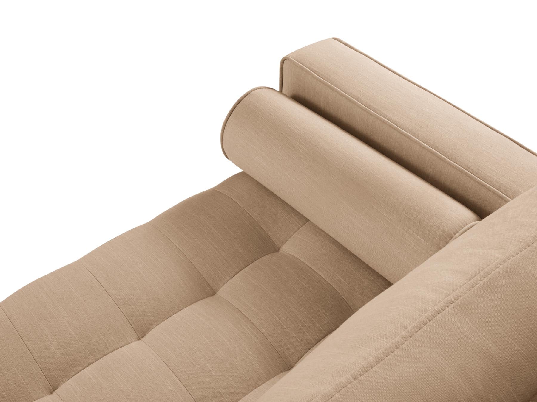 Modernes 2-Sitzer Sofa Aspen in sanften Beige-Tönen, perfekt für entspannte Stunden und stilvolle Einrichtungsideen.