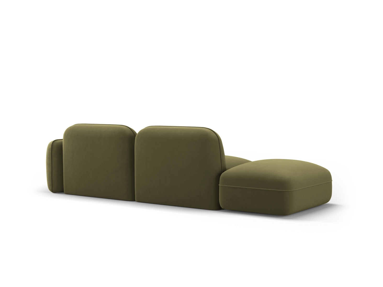 Elegantes 3-Sitzer Sofa Sydney Velour in sanftem Hellgrün, ideal für stilvolle Wohnräume, entworfen von Cosmopolitan Design.