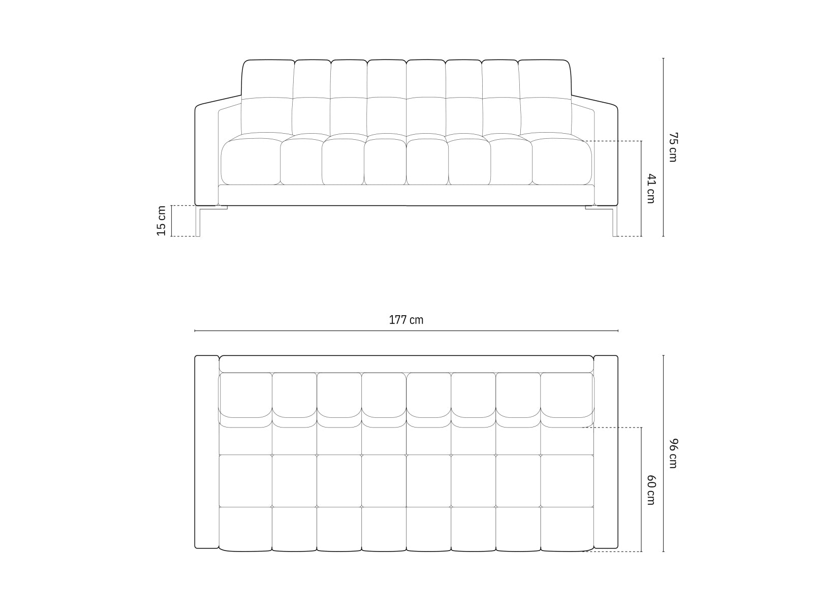 Modernes 3-Sitzer Sofa Bali von Cosmopolitan Design, perfekt für gemütliche Abende und geschmackvolle Wohnraumgestaltung.