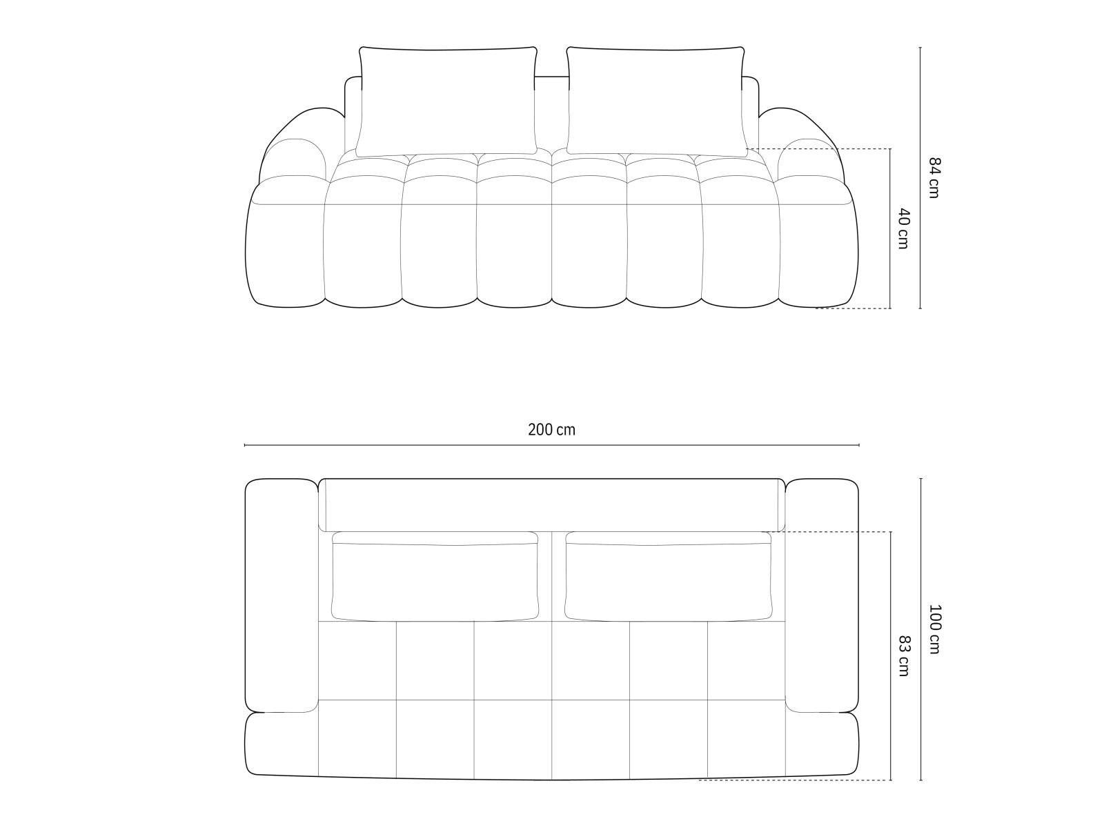 Elegantes Linz 3-Sitzer Sofa in Sand-Sorella, ideal für stilvolle Wohnräume, entworfen von Cosmopolitan Design.