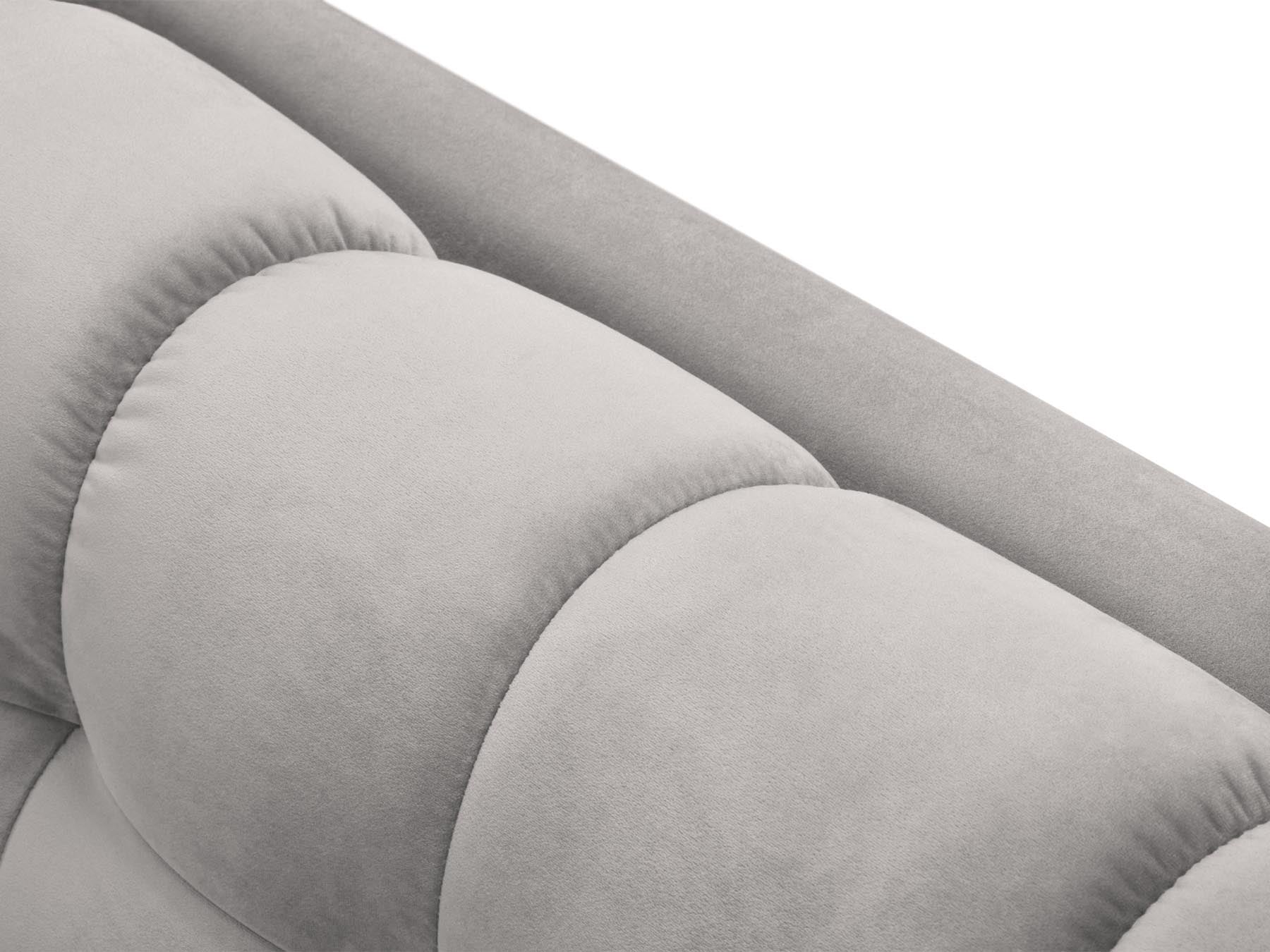 Elegantes 3-Sitzer Sofa Bali von Cosmopolitan Design, aus hochwertigem Silver-Bluvel, ideal für moderne Wohnkonzepte.
