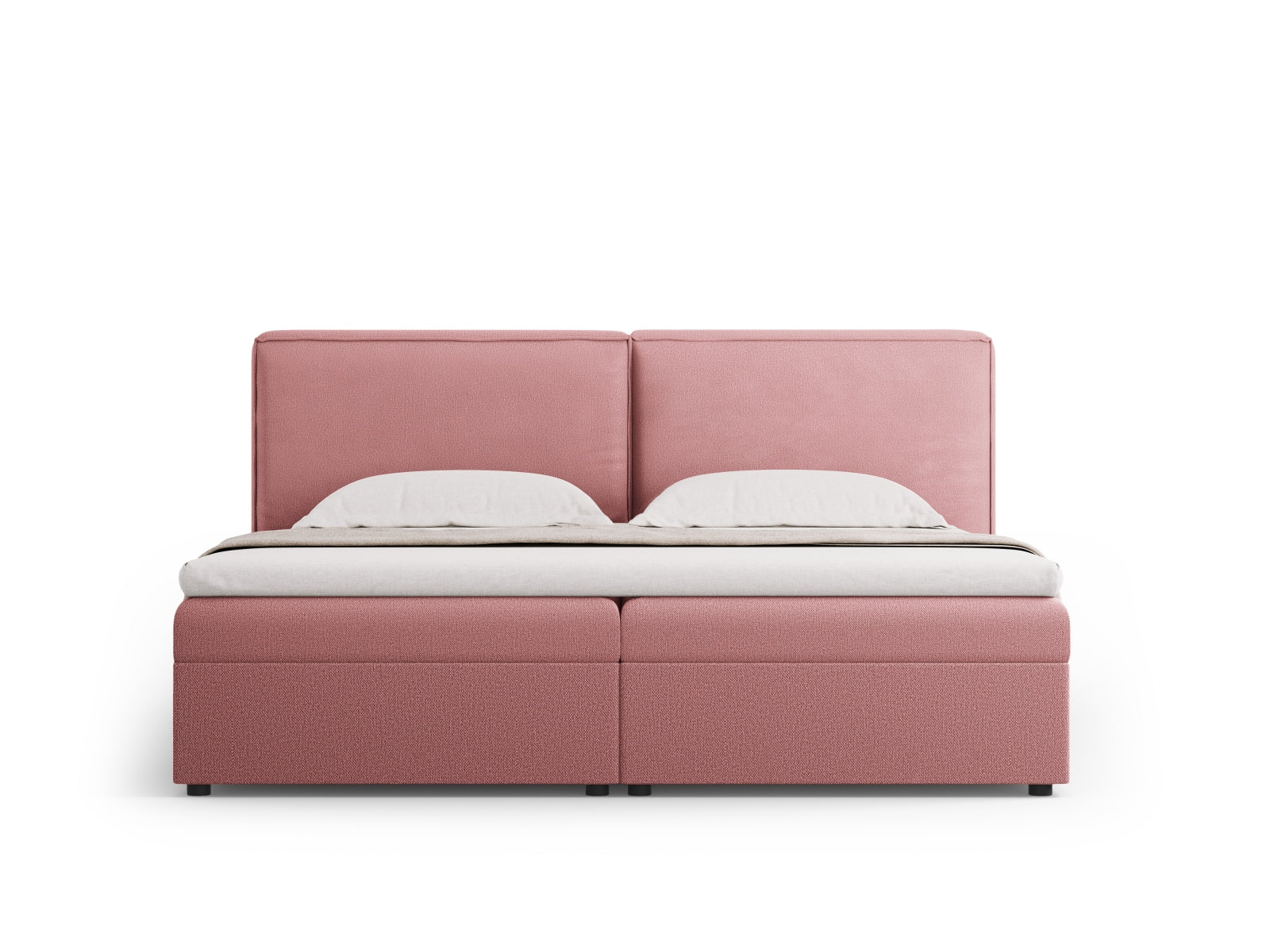 Elegantes Arendal Boxspringbett-Set in 140 cm Breite, stilvolles Design in Pink für modernen Schlafkomfort von Cosmopolitan Design.