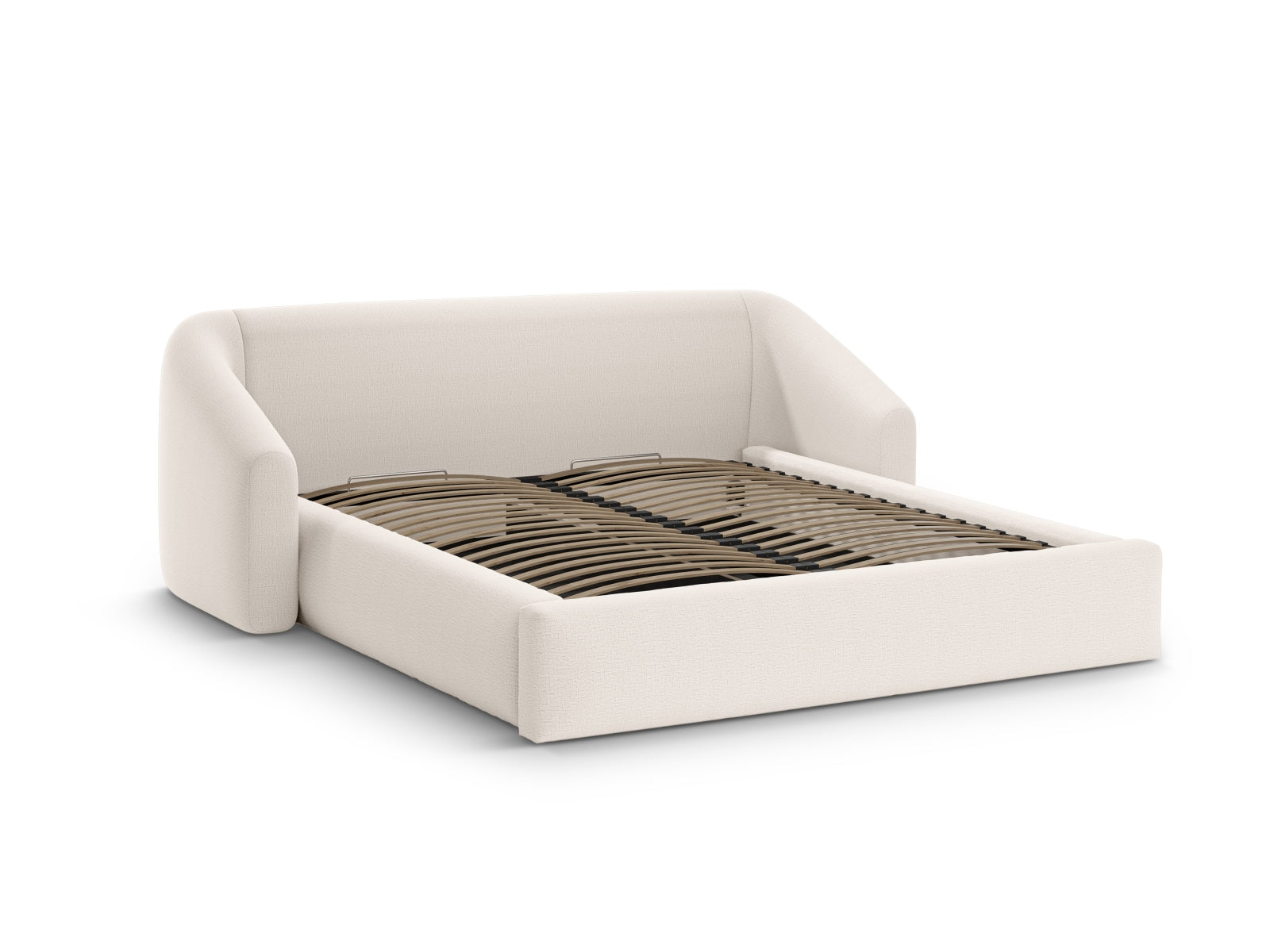 Elegantes Campi Bett von Cosmopolitan Design mit integriertem Stauraum und ansprechendem Kopfteil für stilvolle Schlafzimmer.