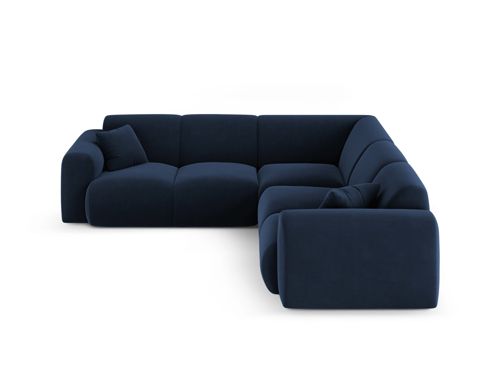 Nolio Velour Symmetrical Ecksofa 5 Sitzer 252cm in Royal Blue-Casino präsentiert im Onlineshop von KAQTU Design AG. Ecksofa ist von Cosmopolitan Design