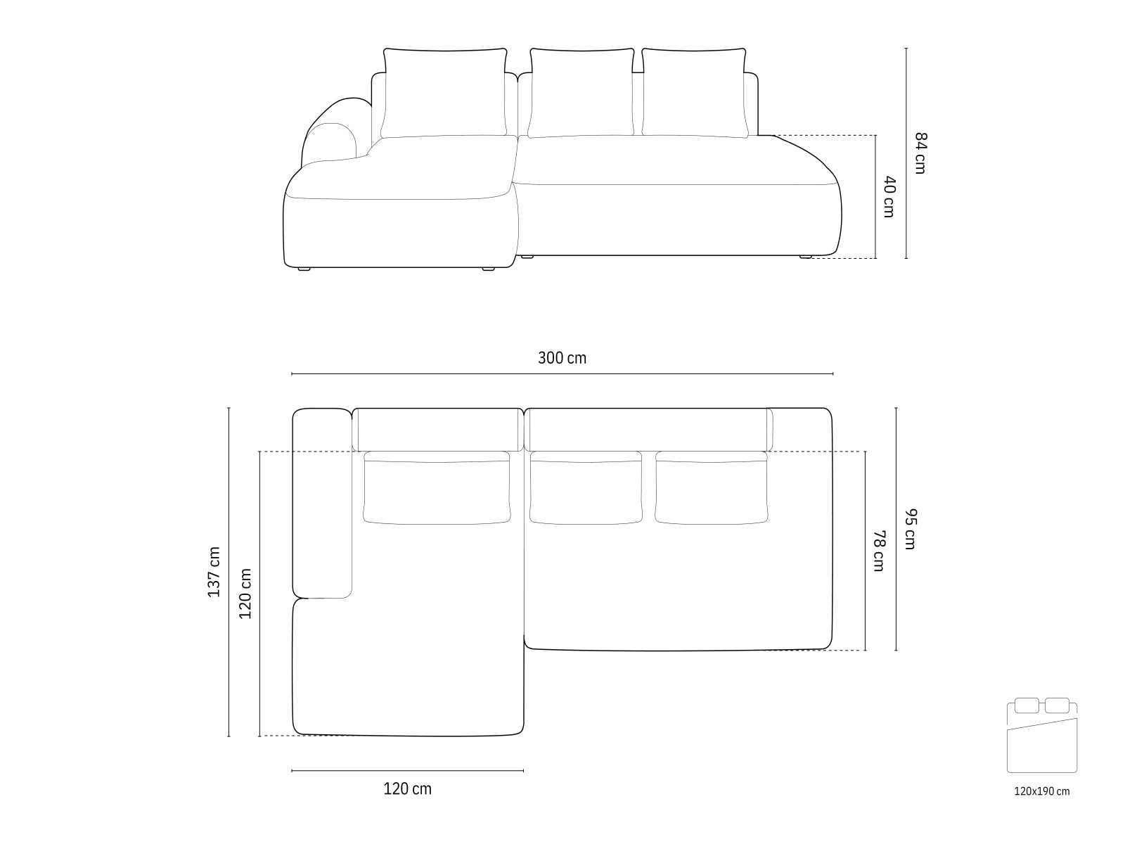 Elegantes 5-Sitzer Ecksofa links in Deep Petrol-Vogue, bietet Schlaffunktion und Stauraum für stilvolles Wohnen und Komfort.
