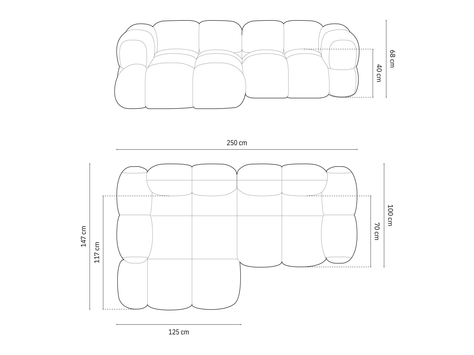 Modernes Loretto Ecksofa links, 3-Sitzer in Coral-Sorella, perfekt für stilvolle Wohnzimmer und gemütliche Abende, erhältlich bei Cosmopolitan Design.
