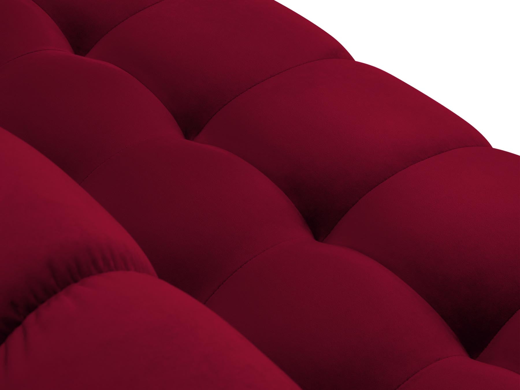 Stylisches 5-Sitzer Ecksofa links Bali in edlem Red-Bluvel, perfekt für stilvolle und einladende Wohnbereiche von Cosmopolitan Design.