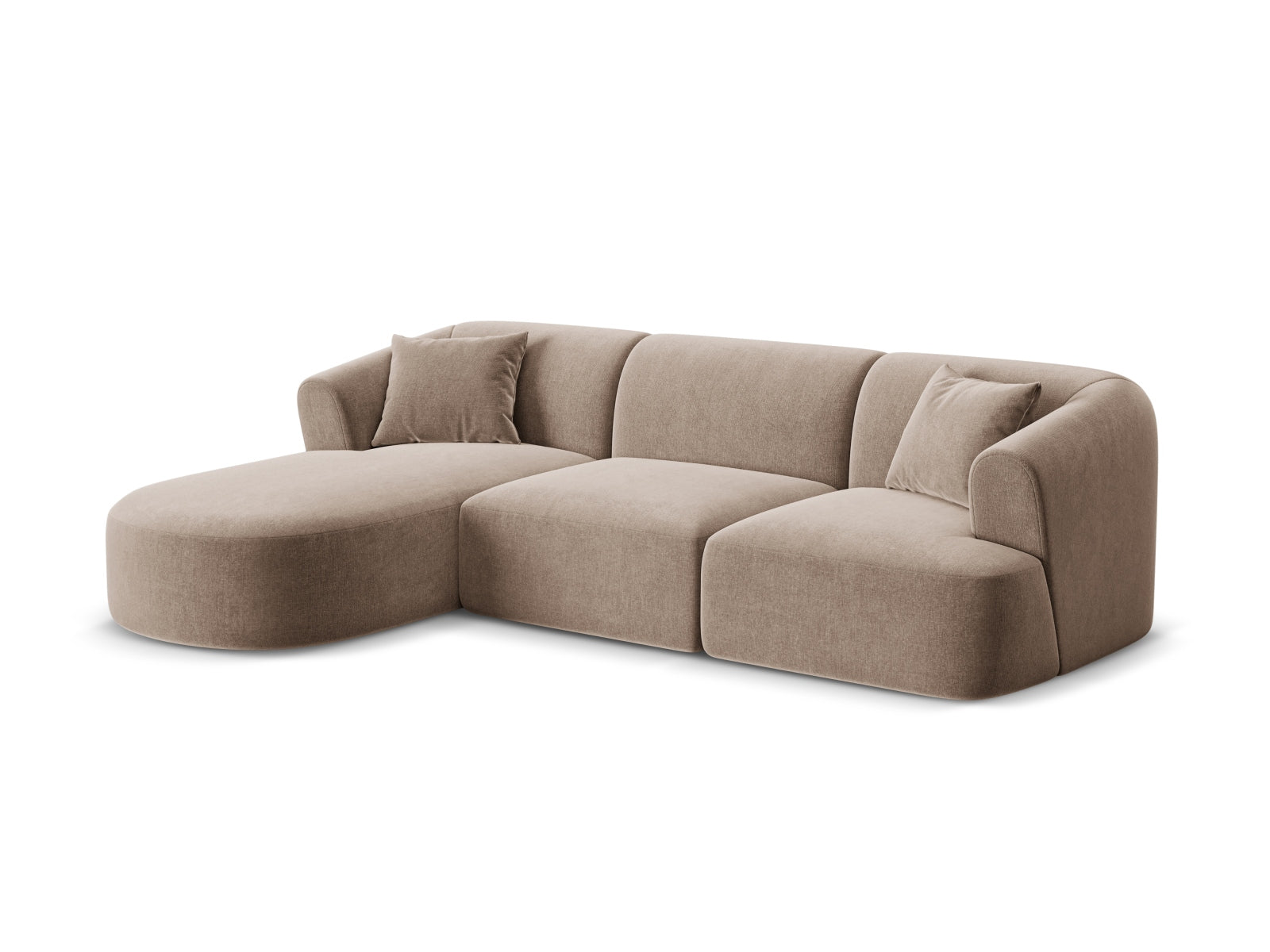 Elegantes 4-Sitzer Ecksofa Campi in stilvollem Dark Beige-Vogue, ideal für moderne Wohnräume, erhältlich bei KAQTU Design AG.