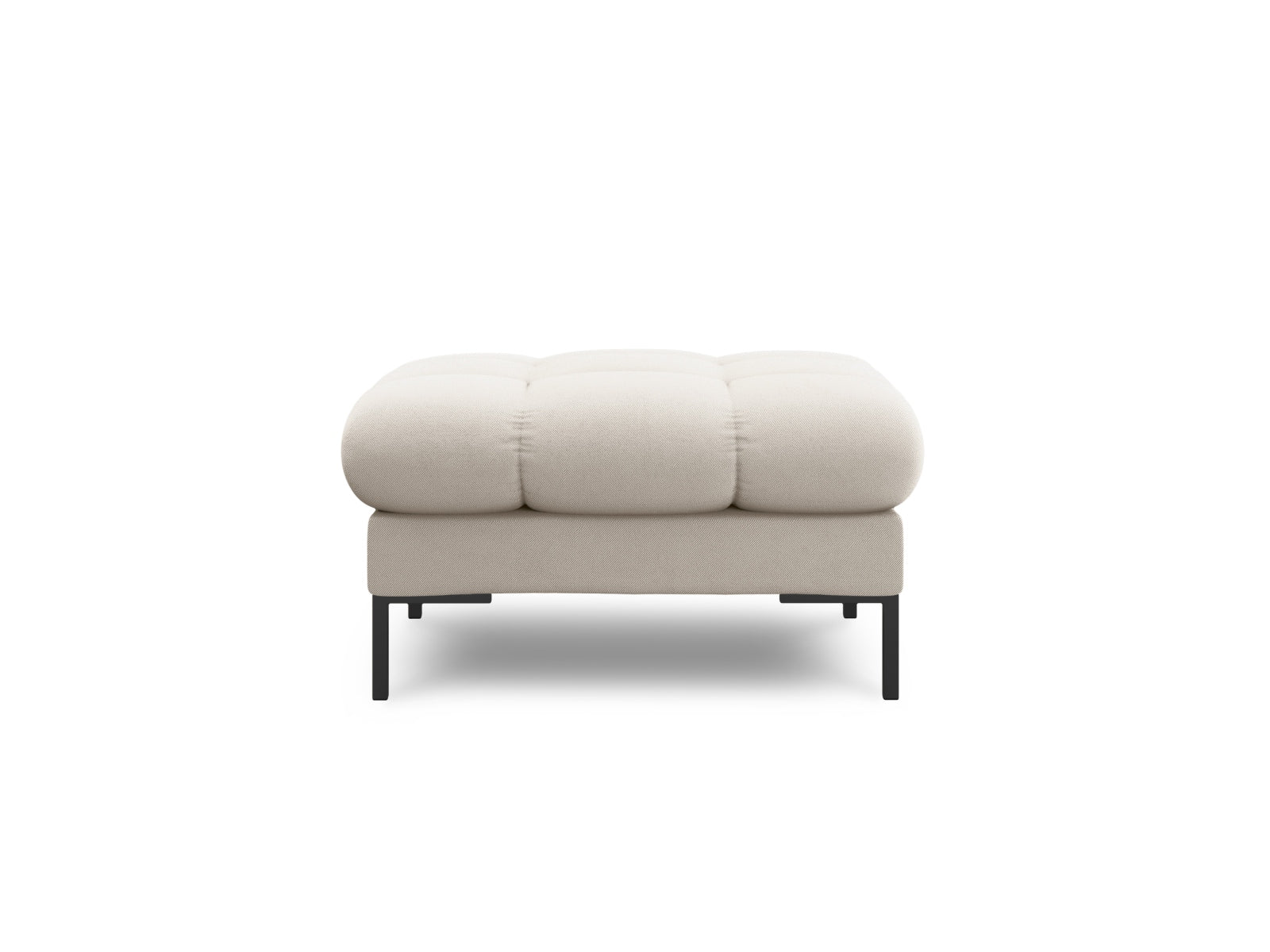 Eleganter 1-Sitzer Pouf Bali in sanftem Beige, ideal für stilvolle Wohnräume. Hochwertiges Design von Cosmopolitan Design.