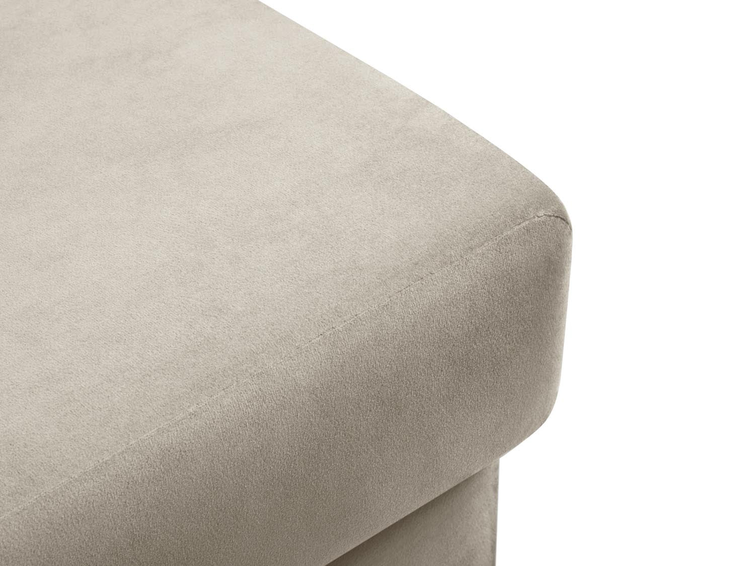 Eleganter Kyoto Pouf mit 70 cm Durchmesser in sanftem Beige, ideal für stilvolle Wohnräume und als gemütlicher Sitzplatz.