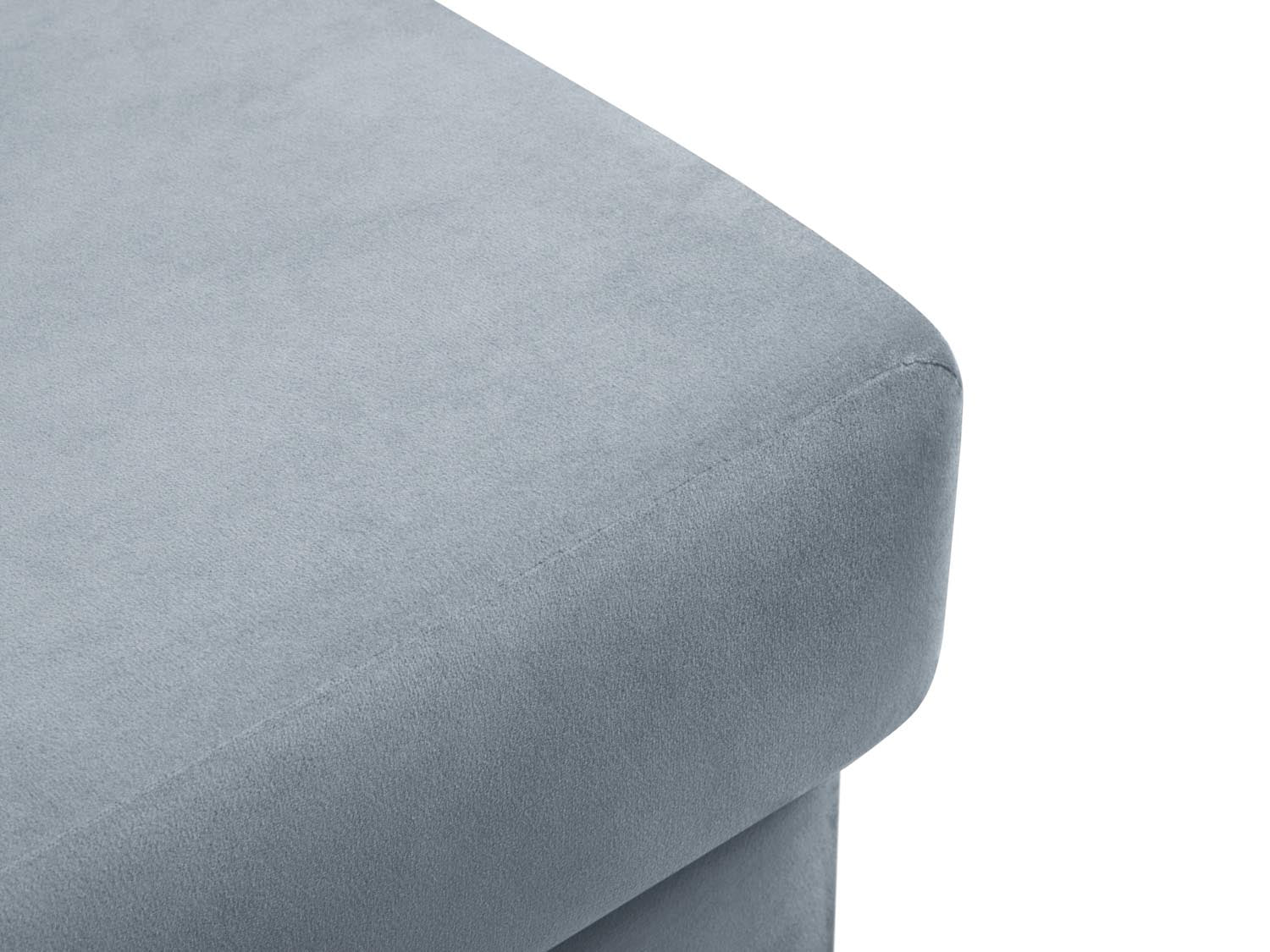 Moderner Kyoto Pouf in zartem Hellblau, 70 cm Durchmesser, perfekt für gemütliche Sitzgelegenheiten und stilvolle Wohnraumgestaltung.