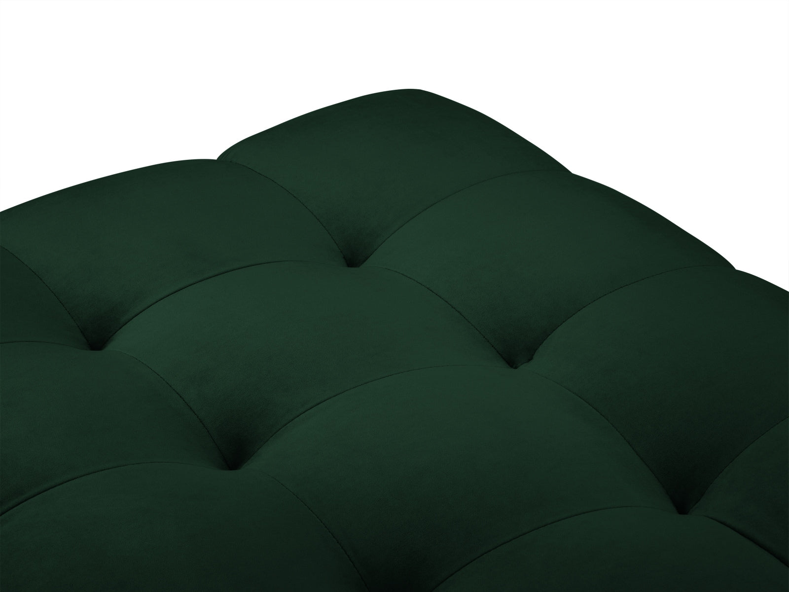 Eleganter 1-Sitzer Pouf Bali in sattem Flaschengrün, ideal für stilvolle Akzente und entspannte Momente in jedem Zuhause.