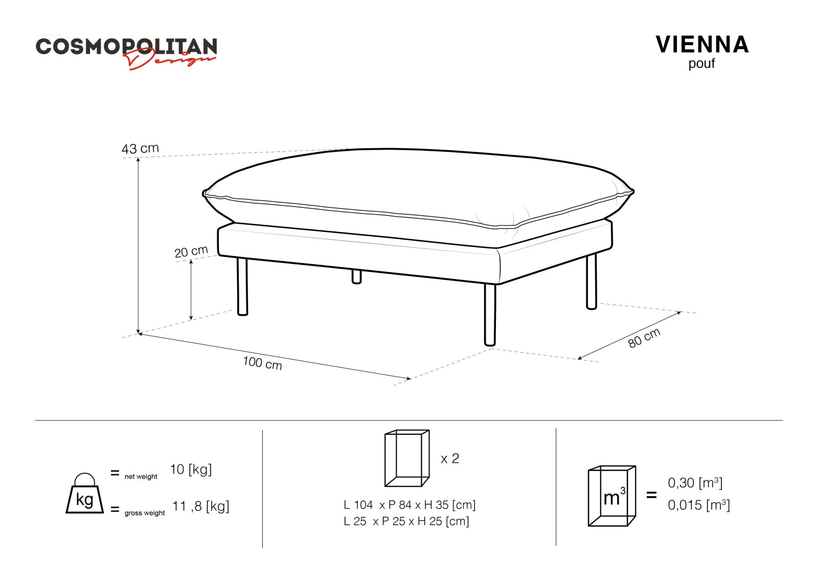 Stylischer Vienna Boucle Pouf mit einem Durchmesser von 80 cm, perfekt für moderne Wohnräume und vielseitige Nutzungsmöglichkeiten.