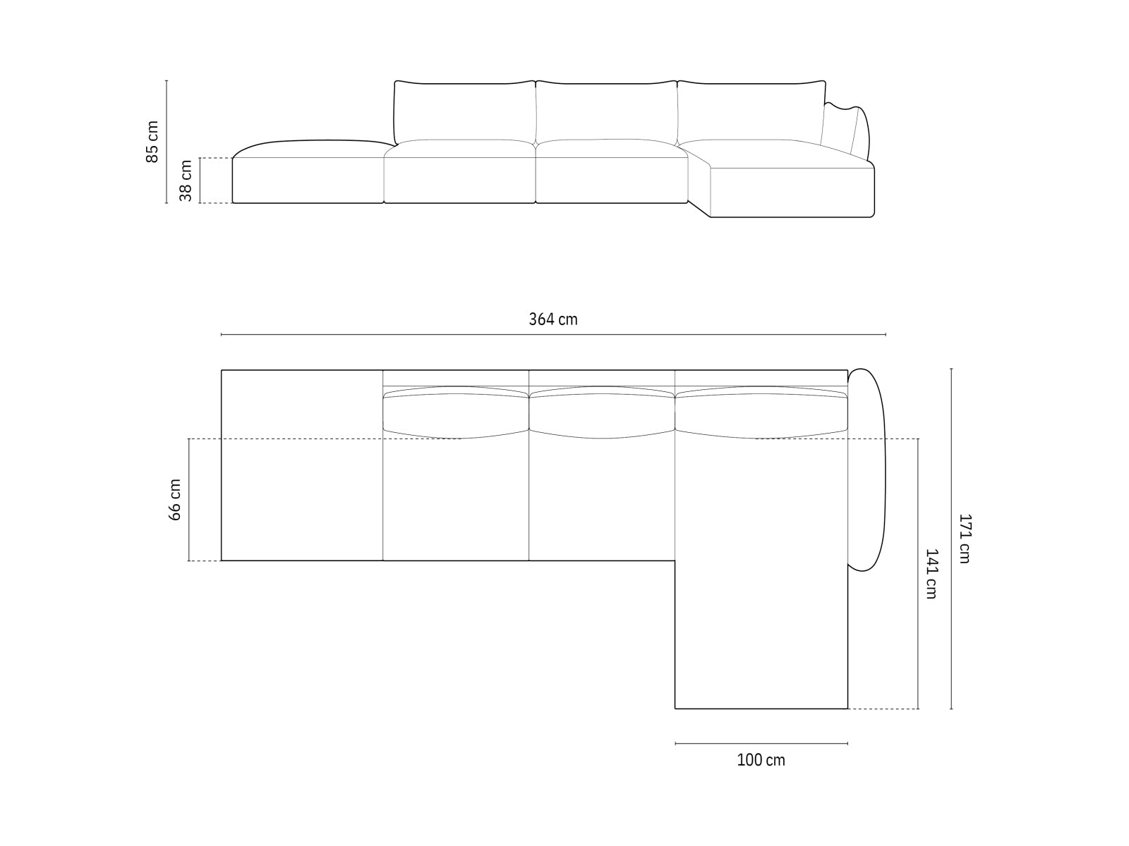 Elegantes 5-Sitzer Ecksofa rechts Matera in sanftem Grau, perfekt für stilvolle Wohnzimmer, angeboten von Cosmopolitan Design.