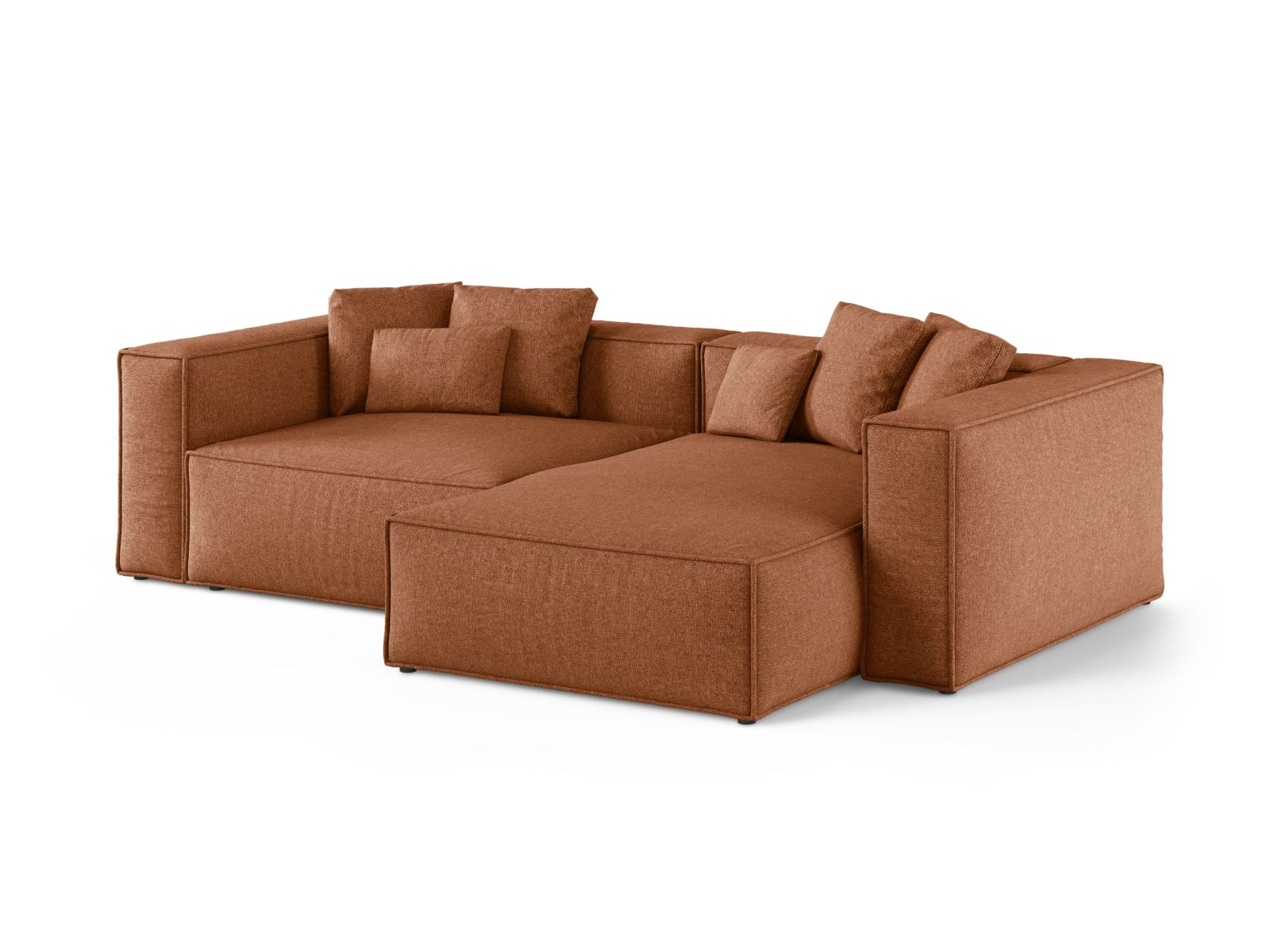 Elegantes 3-Sitzer Ecksofa Aveiro in Brick-Eden, ideal für stilvolle Wohnräume, präsentiert von Cosmopolitan Design.