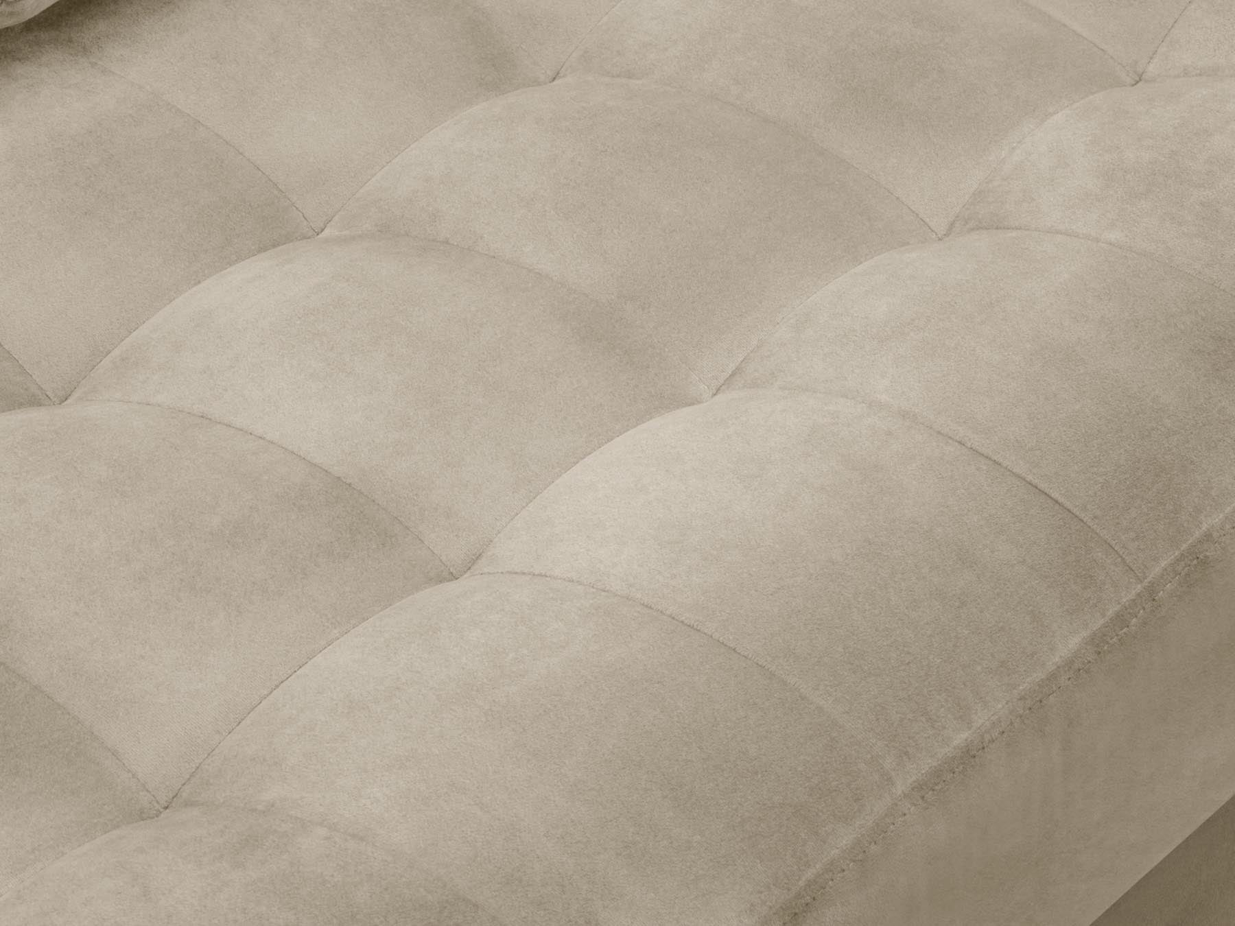 Elegantes 4-Sitzer Ecksofa rechts Aspen in stilvollem Dunkelbeige, ideal für gemütliche Abende und modernes Wohndesign.