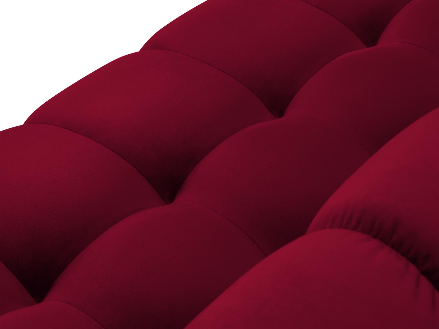 Modernes 5-Sitzer Ecksofa rechts Bali von Cosmopolitan Design, stilvoll in Red-Bluvel, ideal für gesellige Abende und Komfort im Wohnbereich.