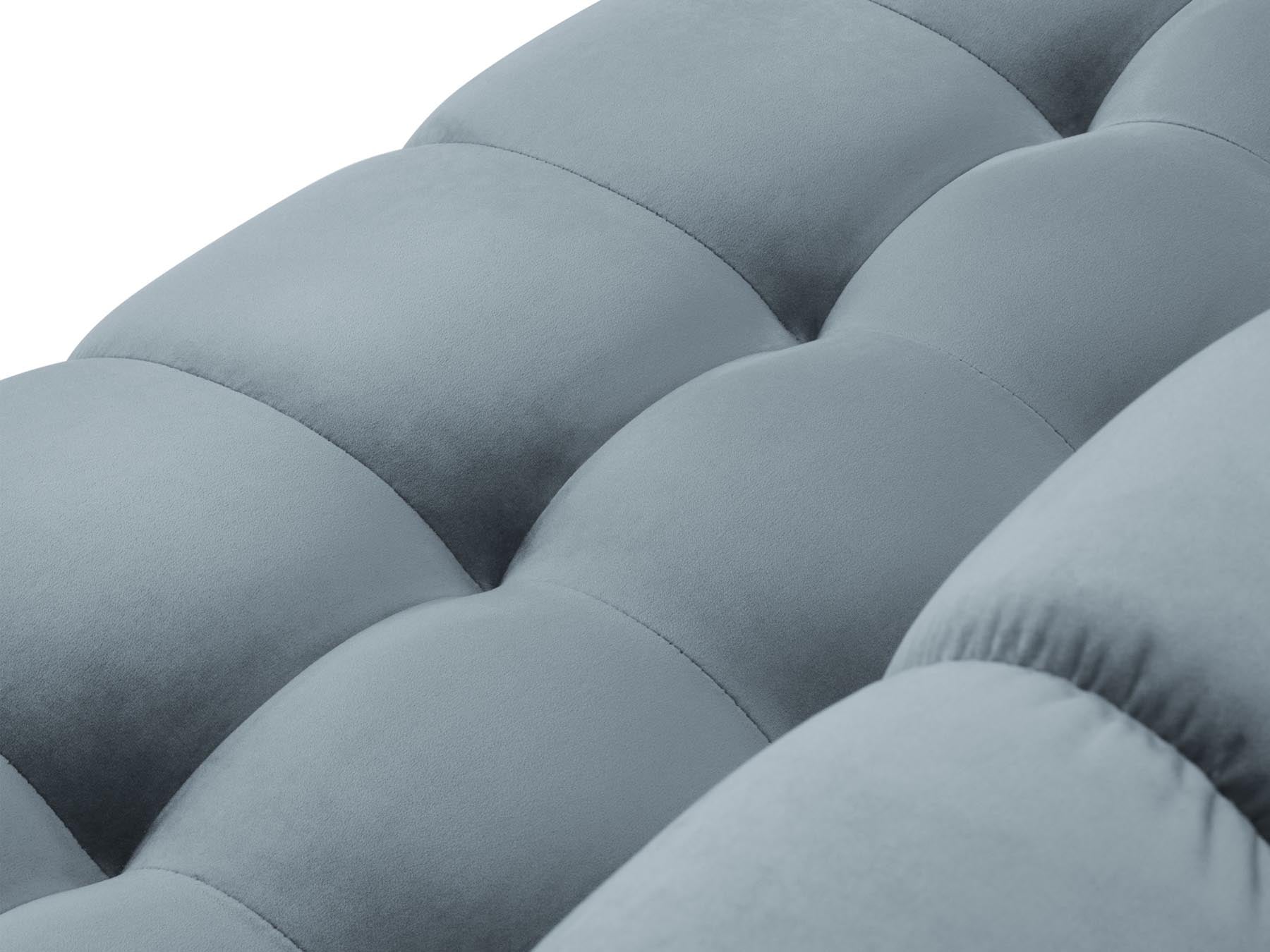Modernes 5-Sitzer Ecksofa rechts Bali in zartem Hellblau, perfekt für gemütliche Abende und stilvolle Einrichtungsideen von Cosmopolitan Design.