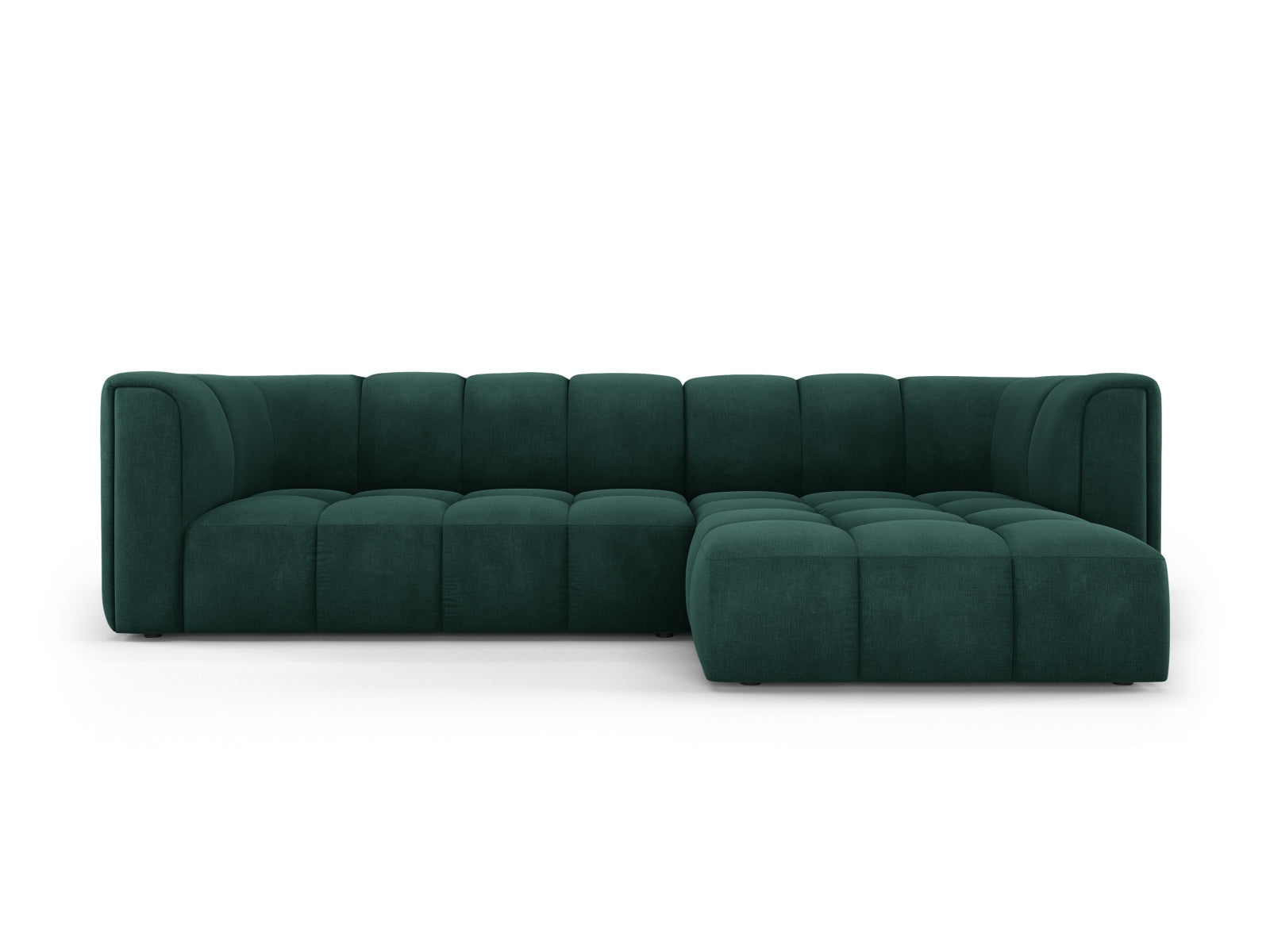 3-Sitzer Ecksofa rechts Moritz in Bottle Green-Rebel präsentiert im Onlineshop von KAQTU Design AG. Ecksofa rechts ist von Cosmopolitan Design