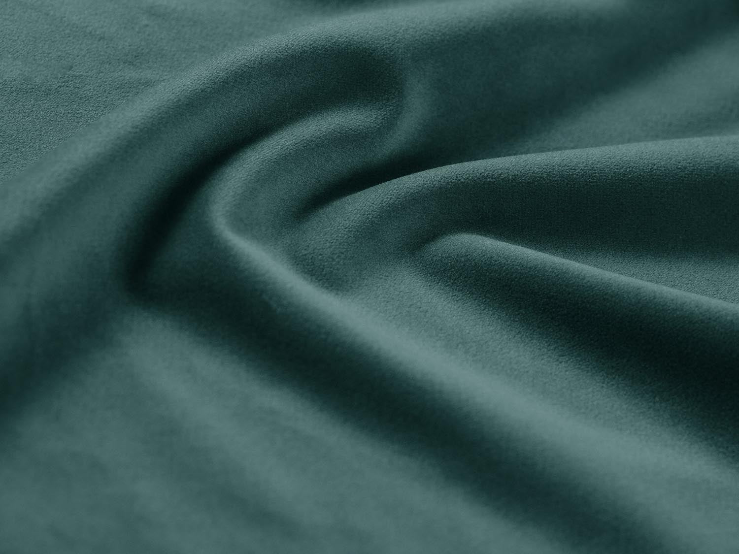 Stylisches Kyoto Velour Panoramic Sofa in Petrol-Riviera, 7-Sitzer mit praktischem Stauraum und komfortabler Schlaffunktion für Gäste.