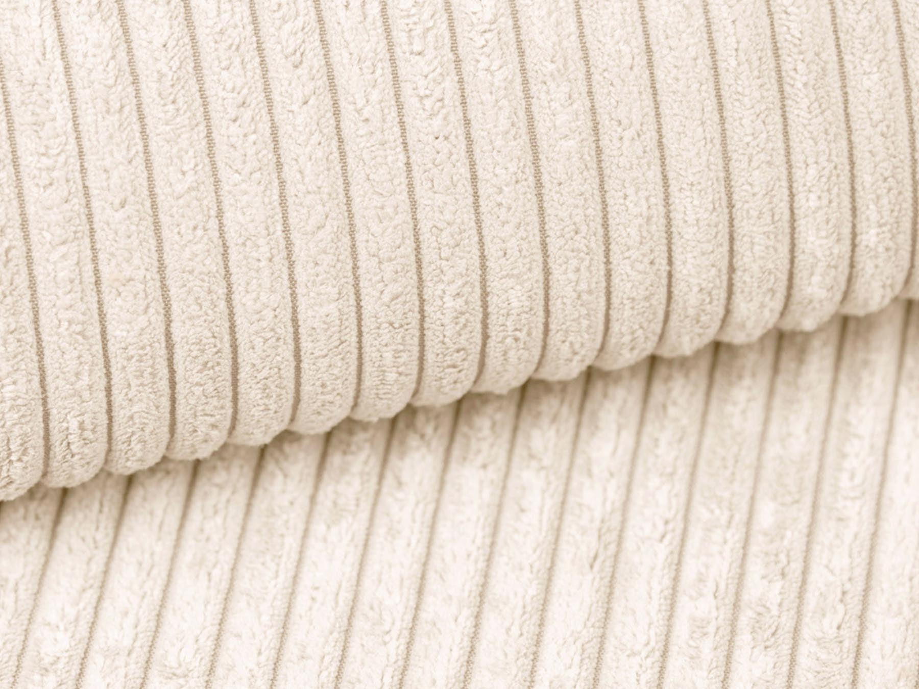 Elegantes 7-Sitzer Ecksofa Panoramic links Campi in sanftem Ivory-Lincoln D, ideal für stilvolle und einladende Wohnräume.