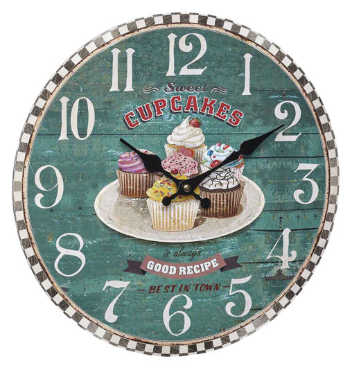 TFA Wanduhr Cupcakes Vintage in präsentiert im Onlineshop von KAQTU Design AG. Wanduhr ist von TFA