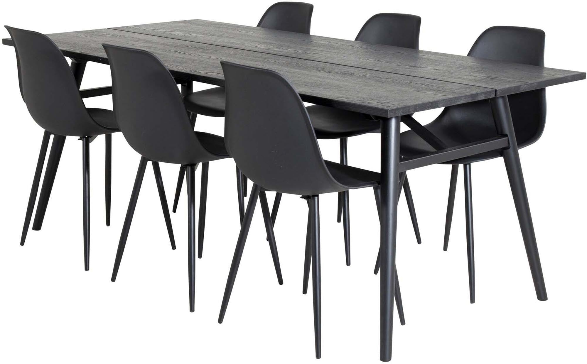 Elegantes, ausziehbares Esszimmerset von Venture Home, perfekt für stilvolle Dinnerpartys, bietet Platz für bis zu 6 Personen.