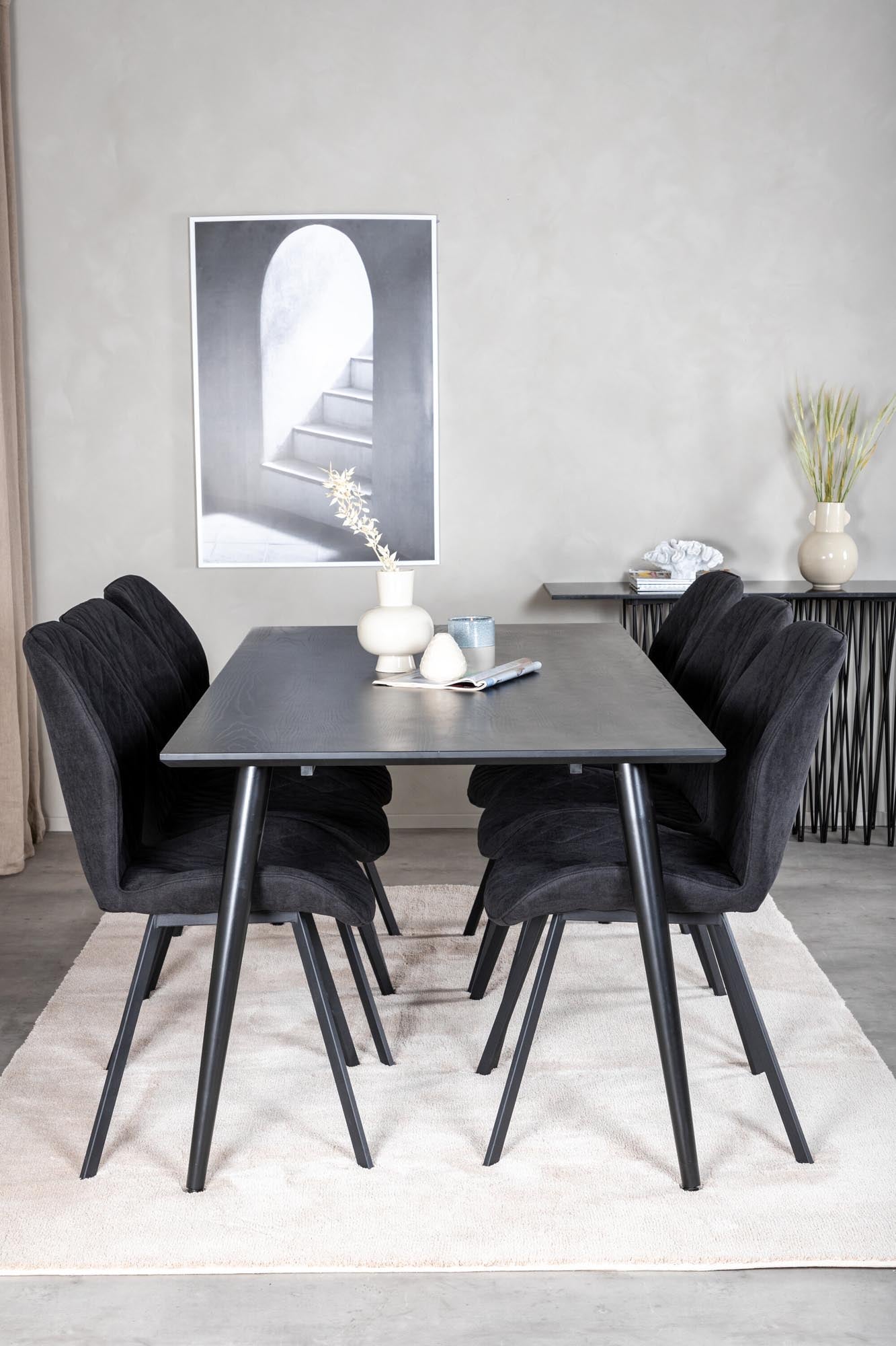 Elegantes Esszimmerset "Dipp" von Venture Home, 180 cm, für 6 Personen, kombiniert modernes Design mit praktischer Nutzung.