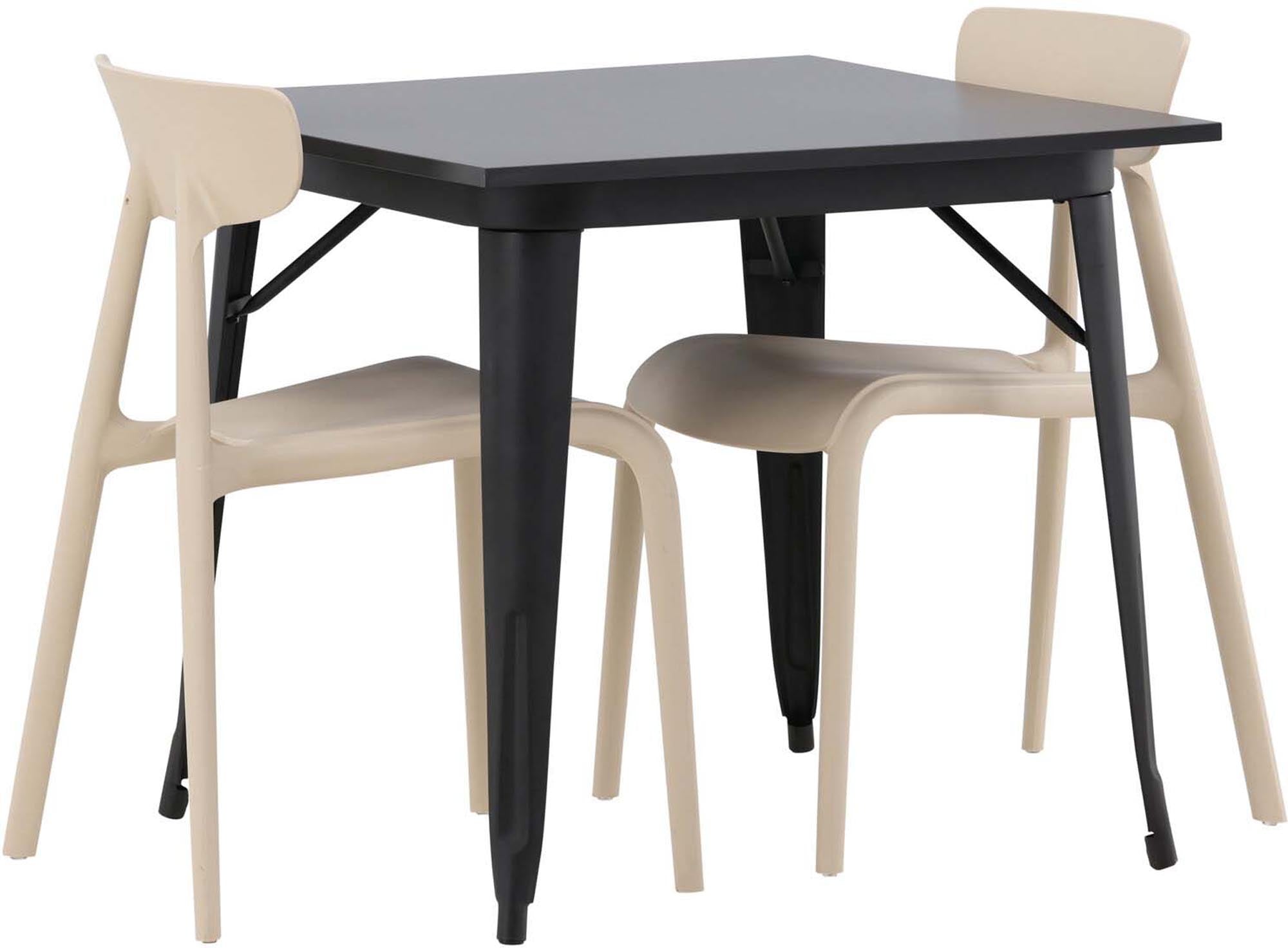 Elegantes Esszimmerset Tempe mit zwei Ursholmen-Stühlen, perfekt für gemütliche Essbereiche. Modernes skandinavisches Design für jeden Raum.