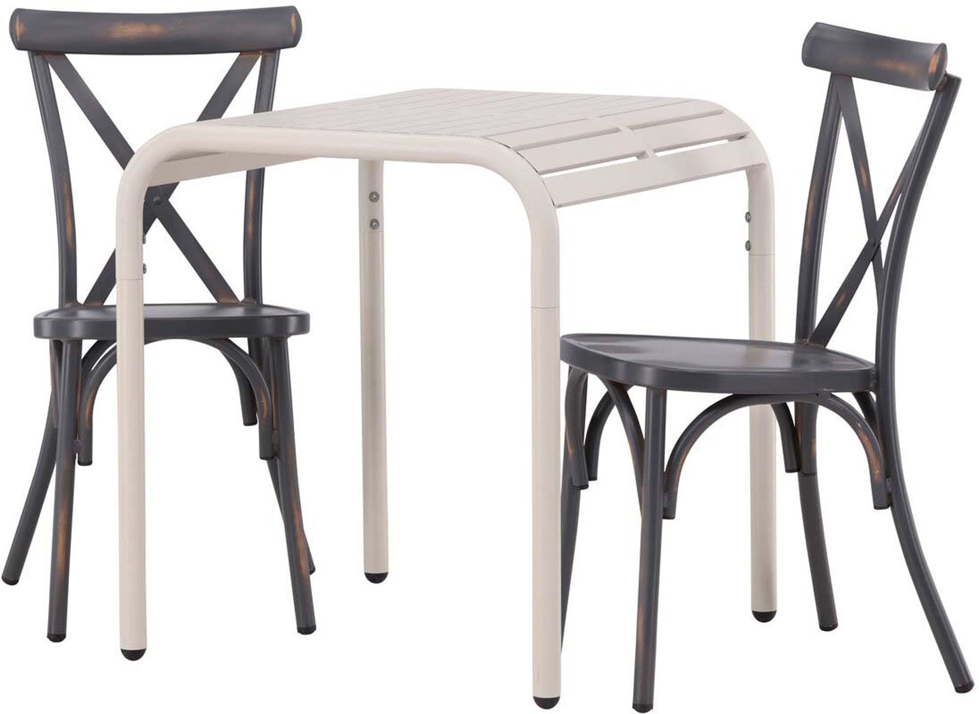 Elegantes Borneo Gartentischset von Venture Home, bestehend aus zwei 70 cm Tischen, ideal für stilvolle Outdoor-Entspannung.