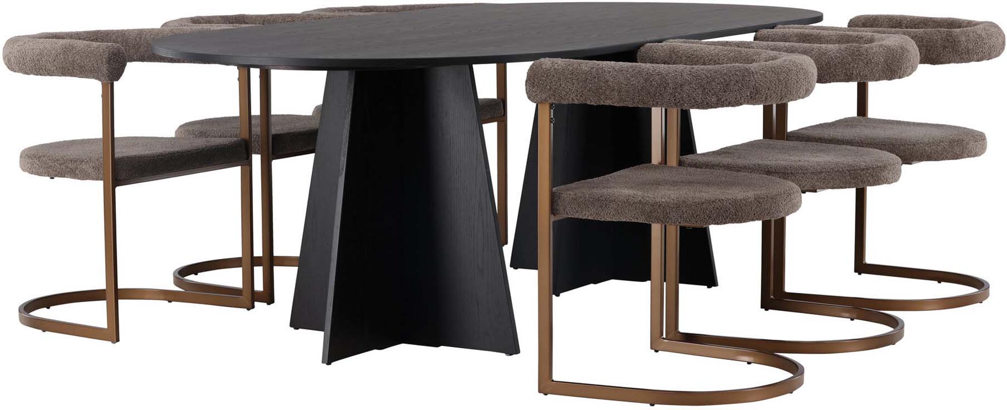 Stylisches Bootcut Esszimmerset + Morning von Venture Home, 230 cm, für 6 Personen – perfekt für gemütliche Dinner und gesellige Zusammenkünfte.