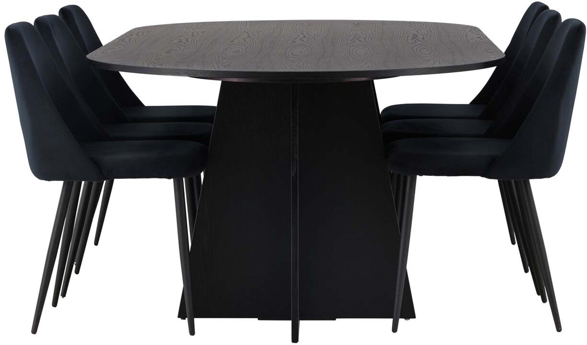 Modernes Bootcut Esszimmerset mit 6 komfortablen Stühlen, 230 cm lang, perfekt für stilvolle Esszimmer und gesellige Zusammenkünfte.