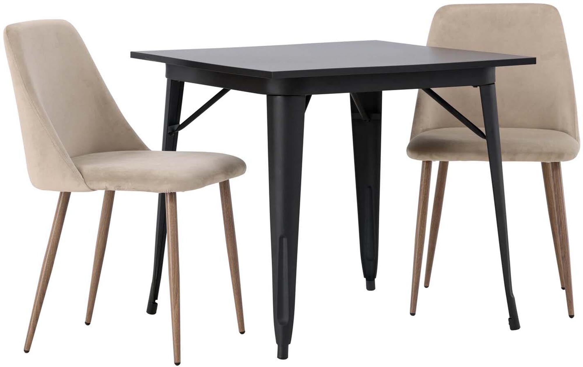 Elegantes Esszimmerset Tempe mit zwei Night-Stühlen, perfekt für einladende Esszimmer und gesellige Abende.
