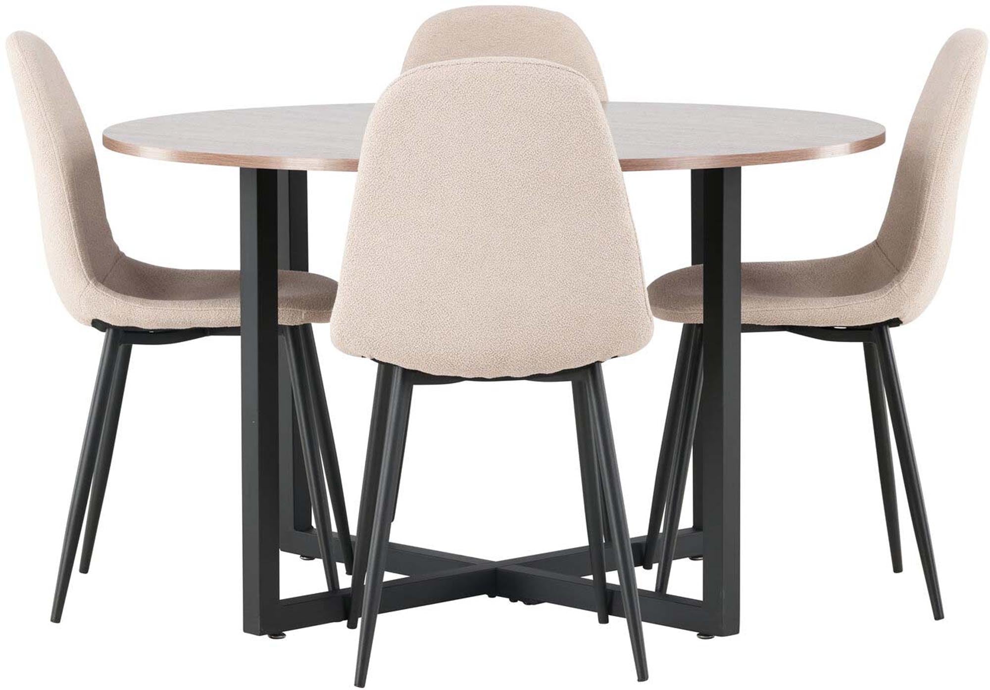 Entdecken Sie das stilvolle Durango Esszimmerset + Polar ⌀120cm/4St. von Venture Home. Ideal für gesellige Abende und elegantes Wohnen.