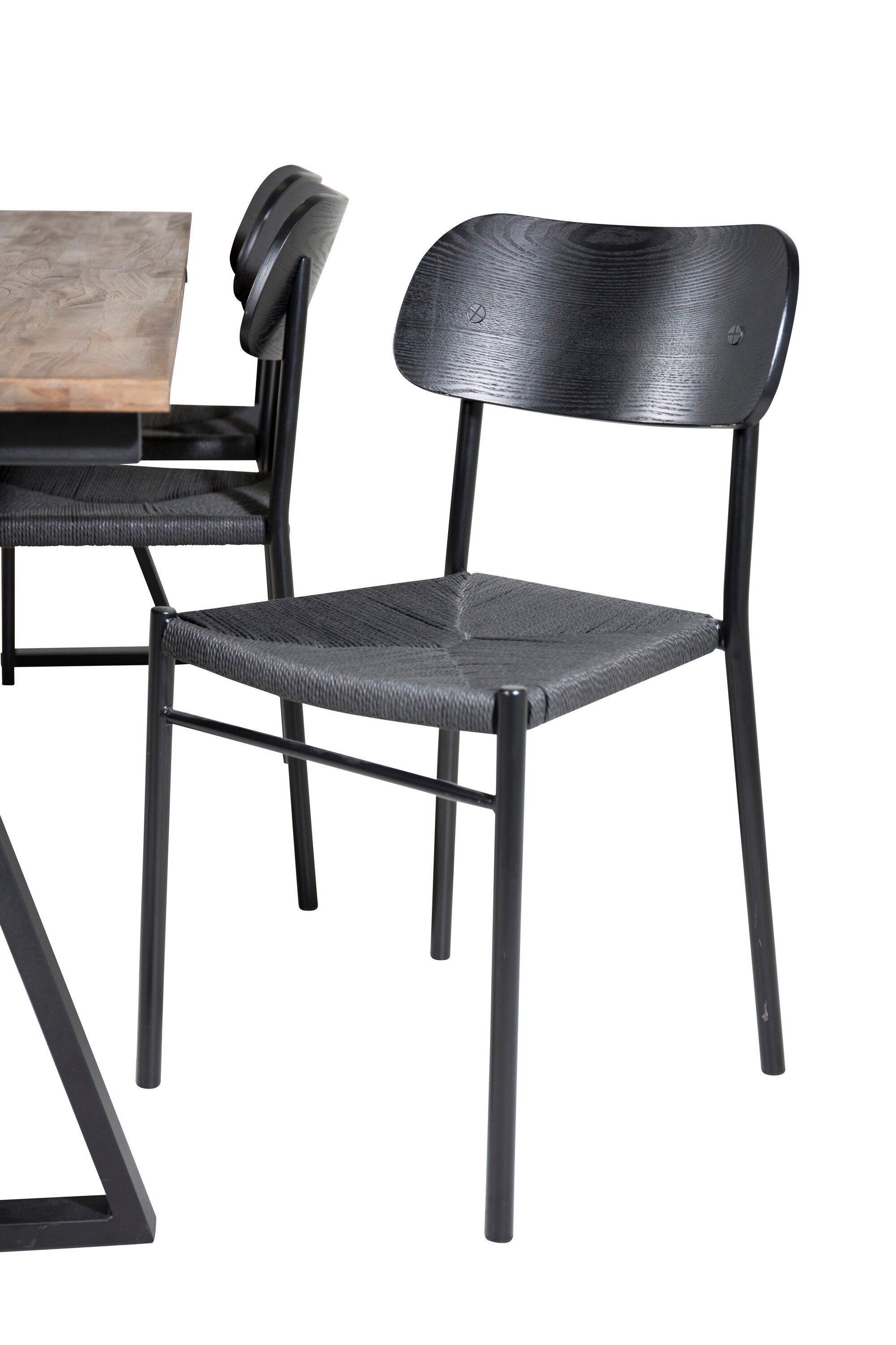 Elegantes Esszimmer Set Jakarta, bestehend aus einem Tisch und Polly Stühlen, ideal für moderne Wohnräume von Venture Home.
